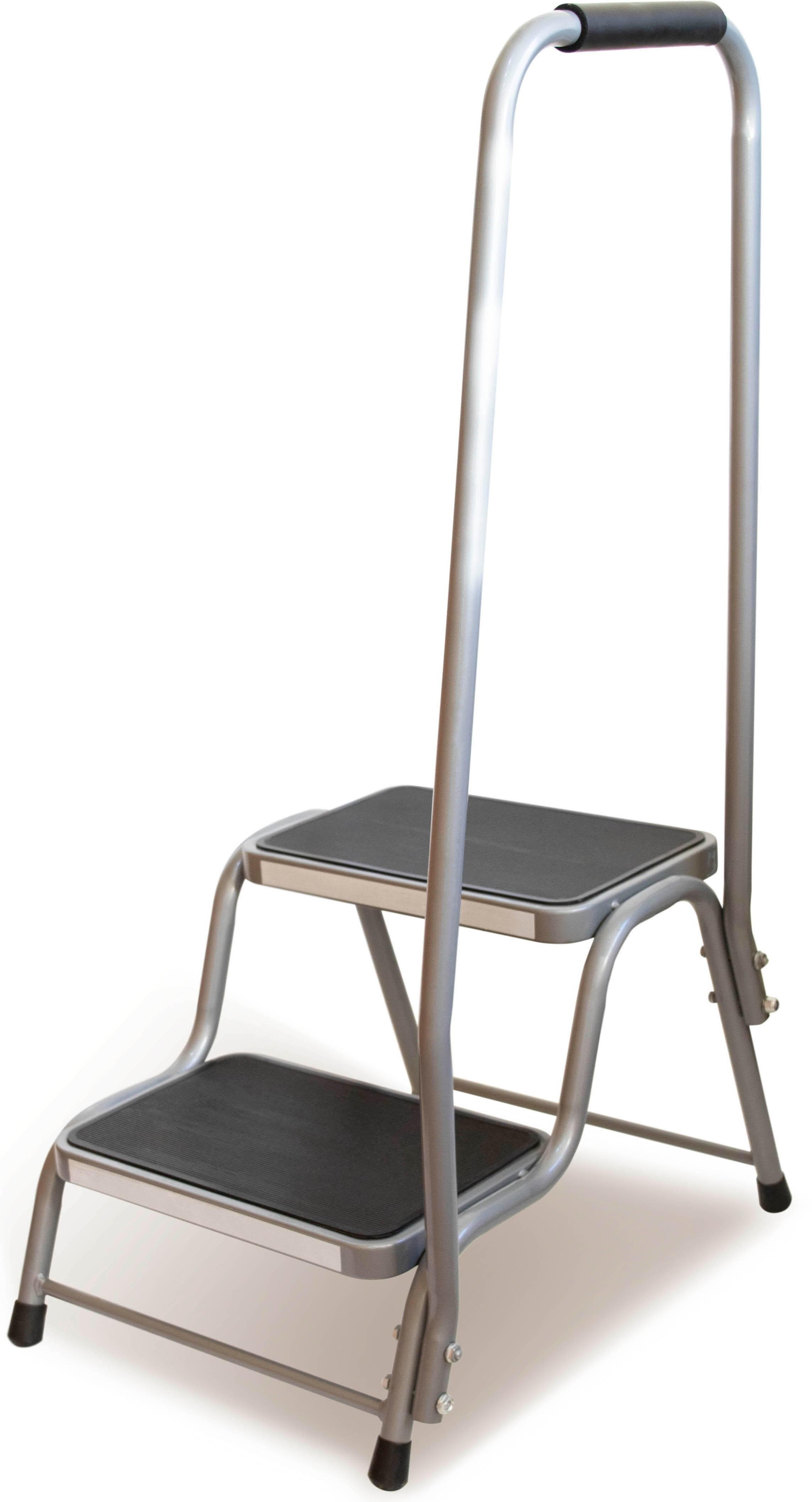 Double Steel Caravan Step with Handrail