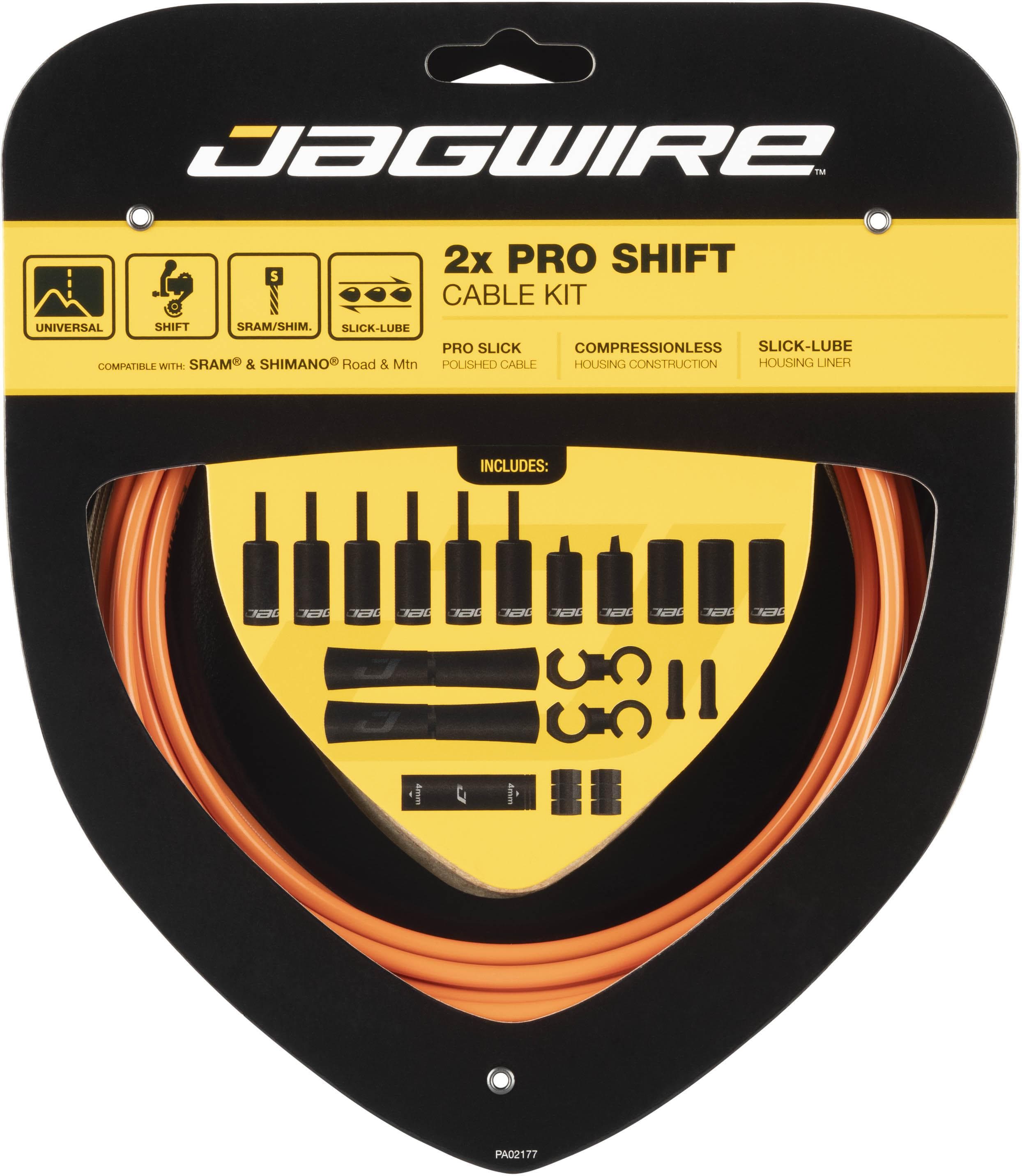 Jagwire 2x Pro Shift Cable Kit, Orange