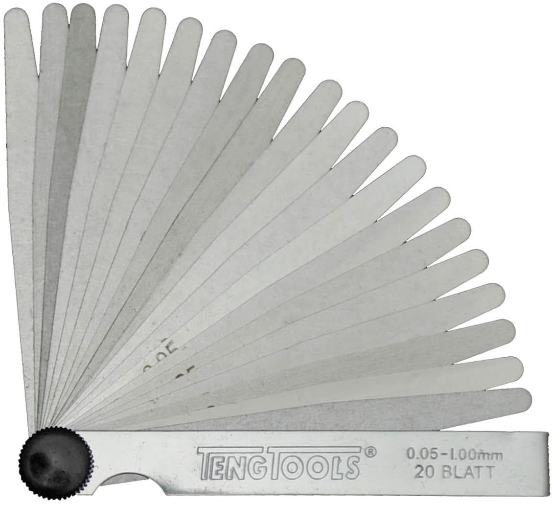 Teng Feeler Gauge 0.05-1 100mm 20 Pieces