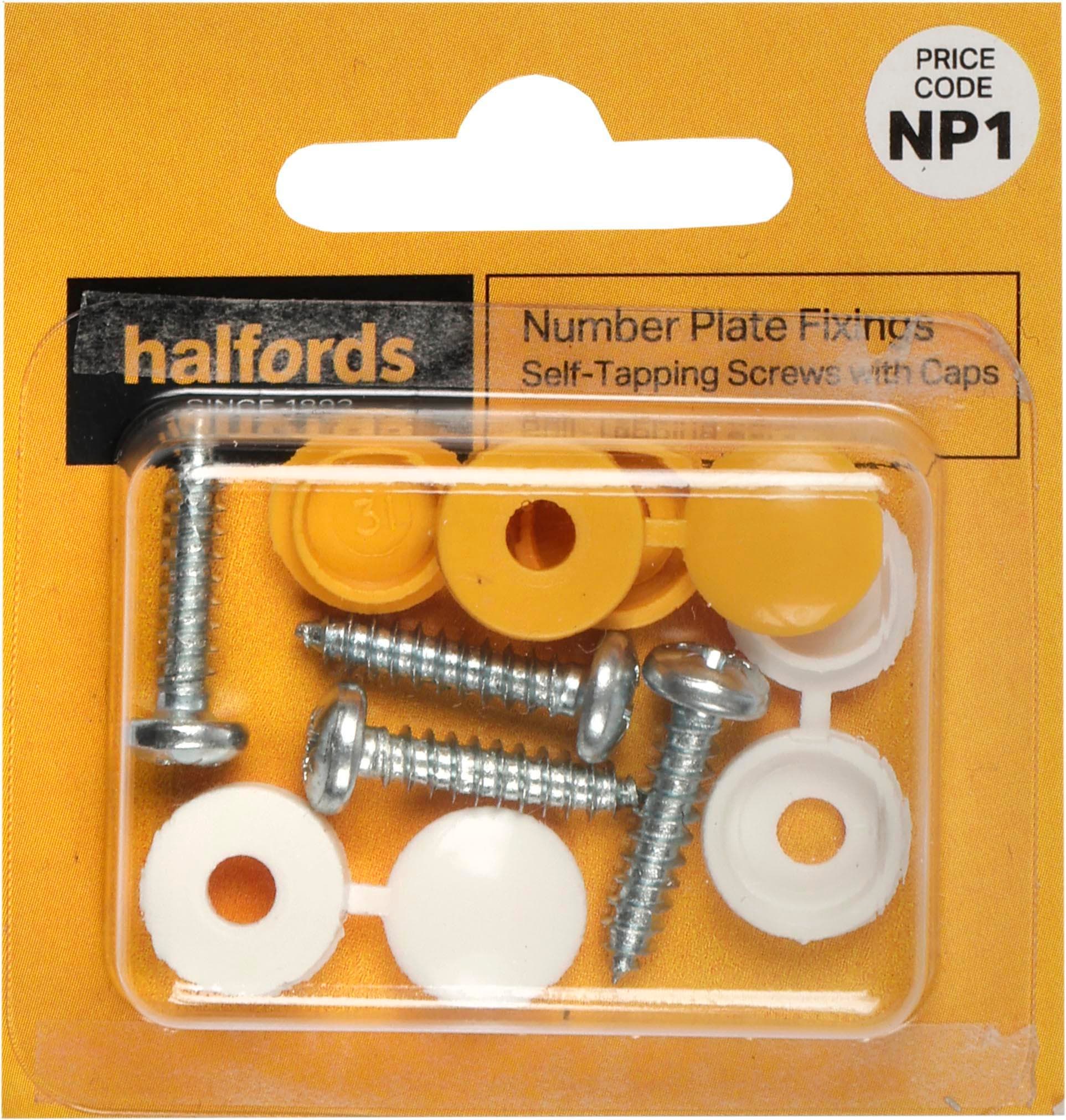 Number Plate Fixers - Screws & Domes