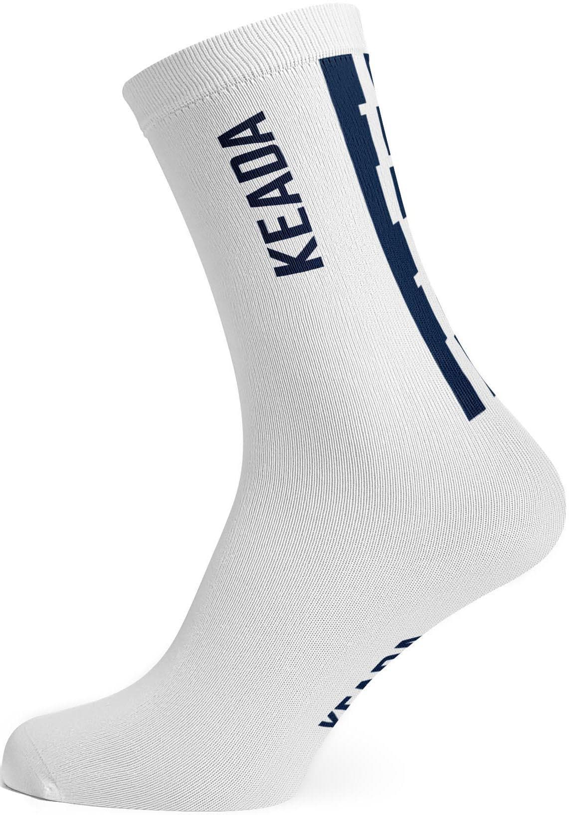 Keada Sports Essential Cycling Socks, White-L