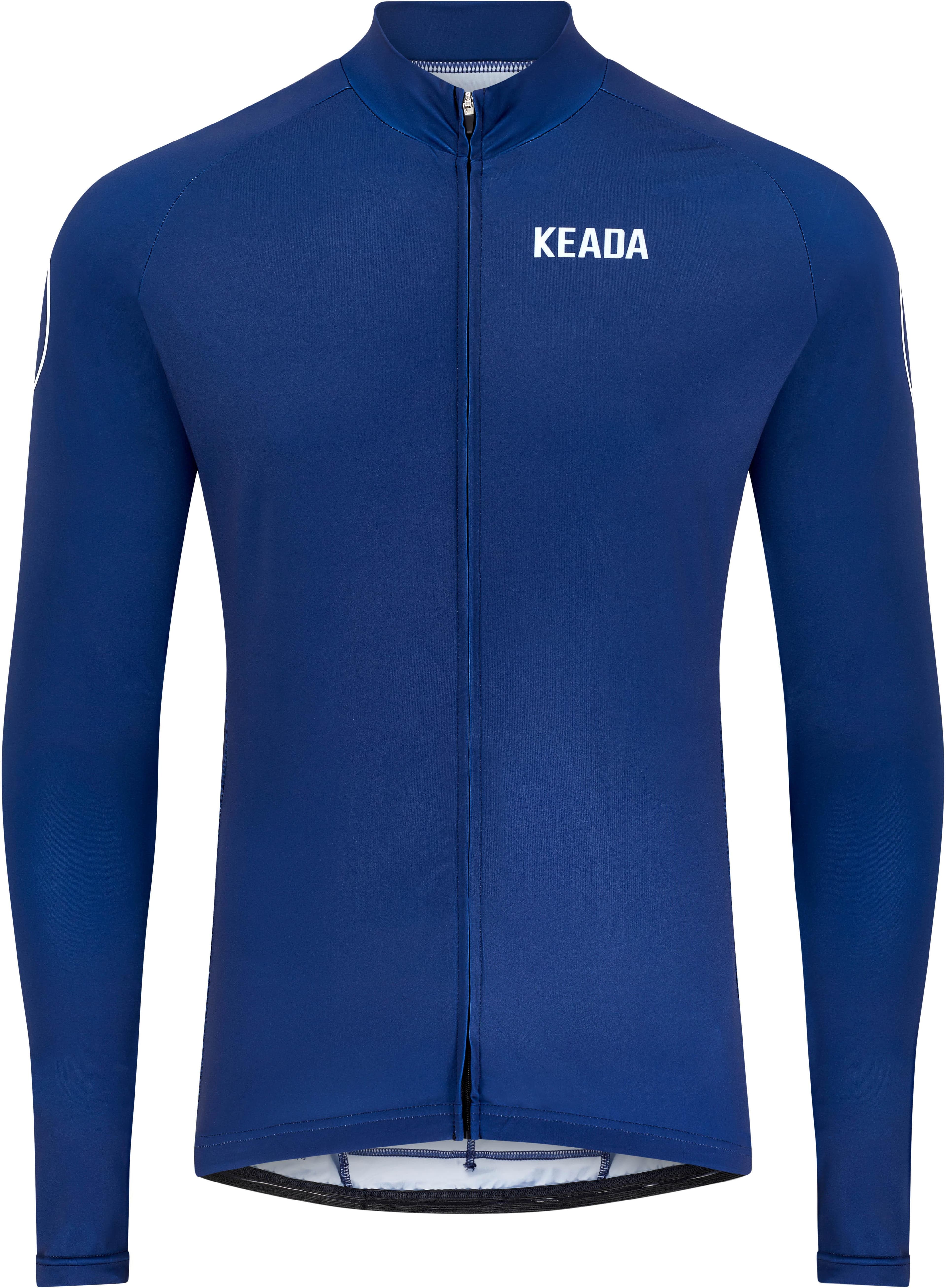 Women's Essential Long Sleeved Cycling Jersey, Navy