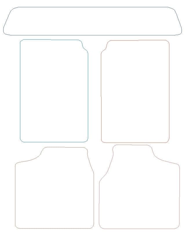 Chrysler Voyager - Premium Mats 0 Clips (SS2439)