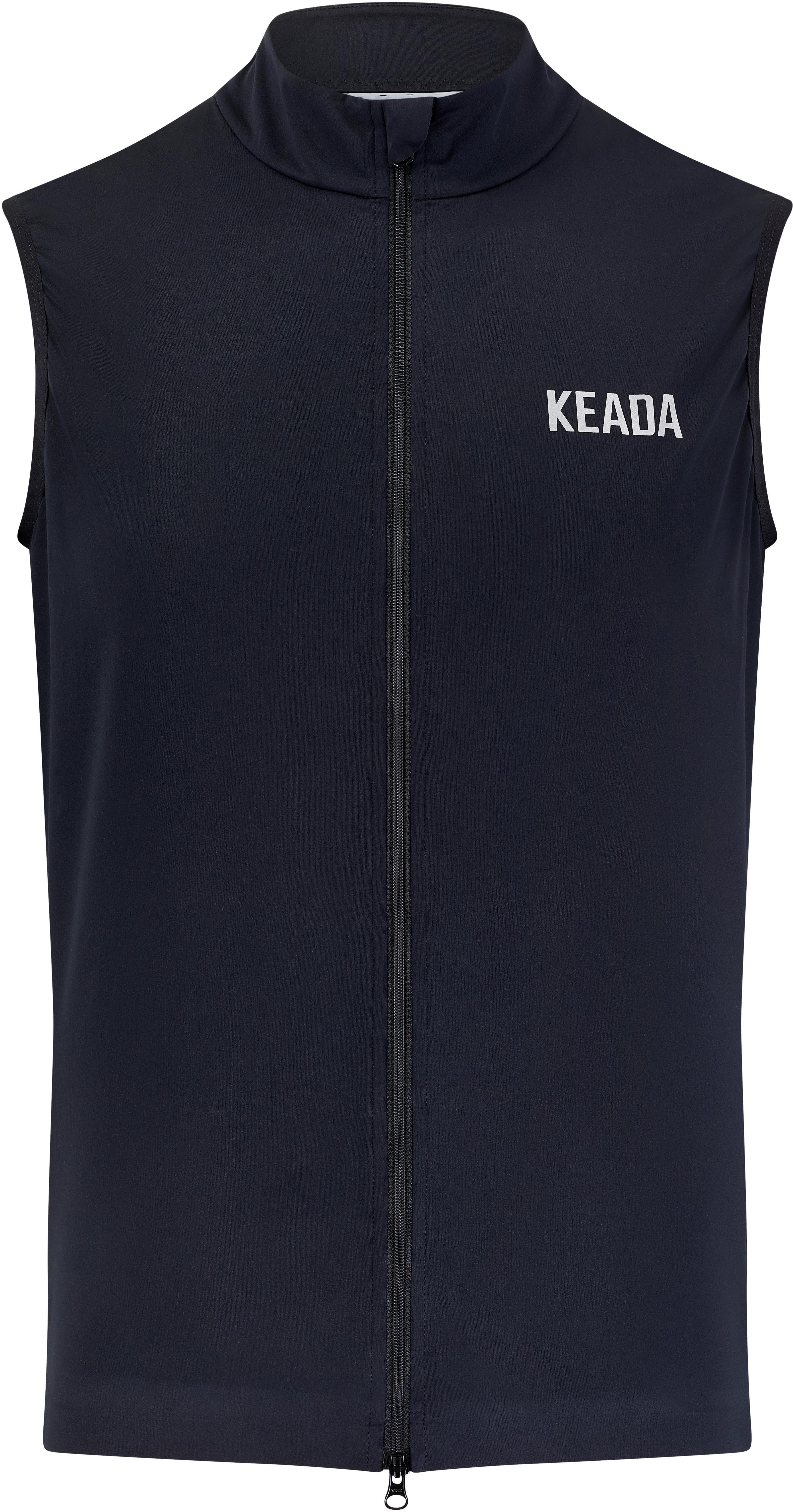 Keada Sports Men's Essential Cycling Gilet, Black - XXL