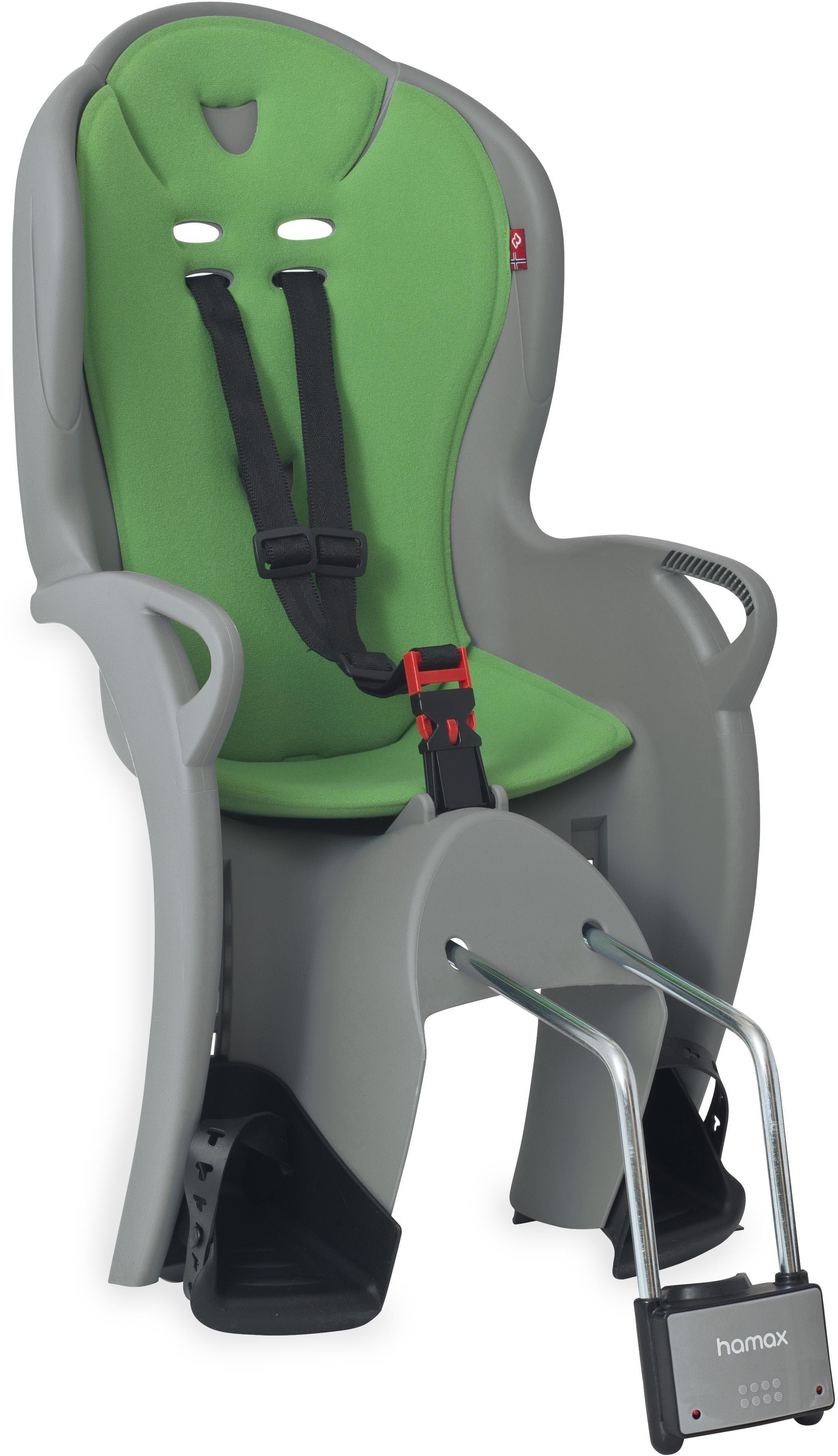 Hamax Kiss Medium Child Bike Seat, Grey/Green