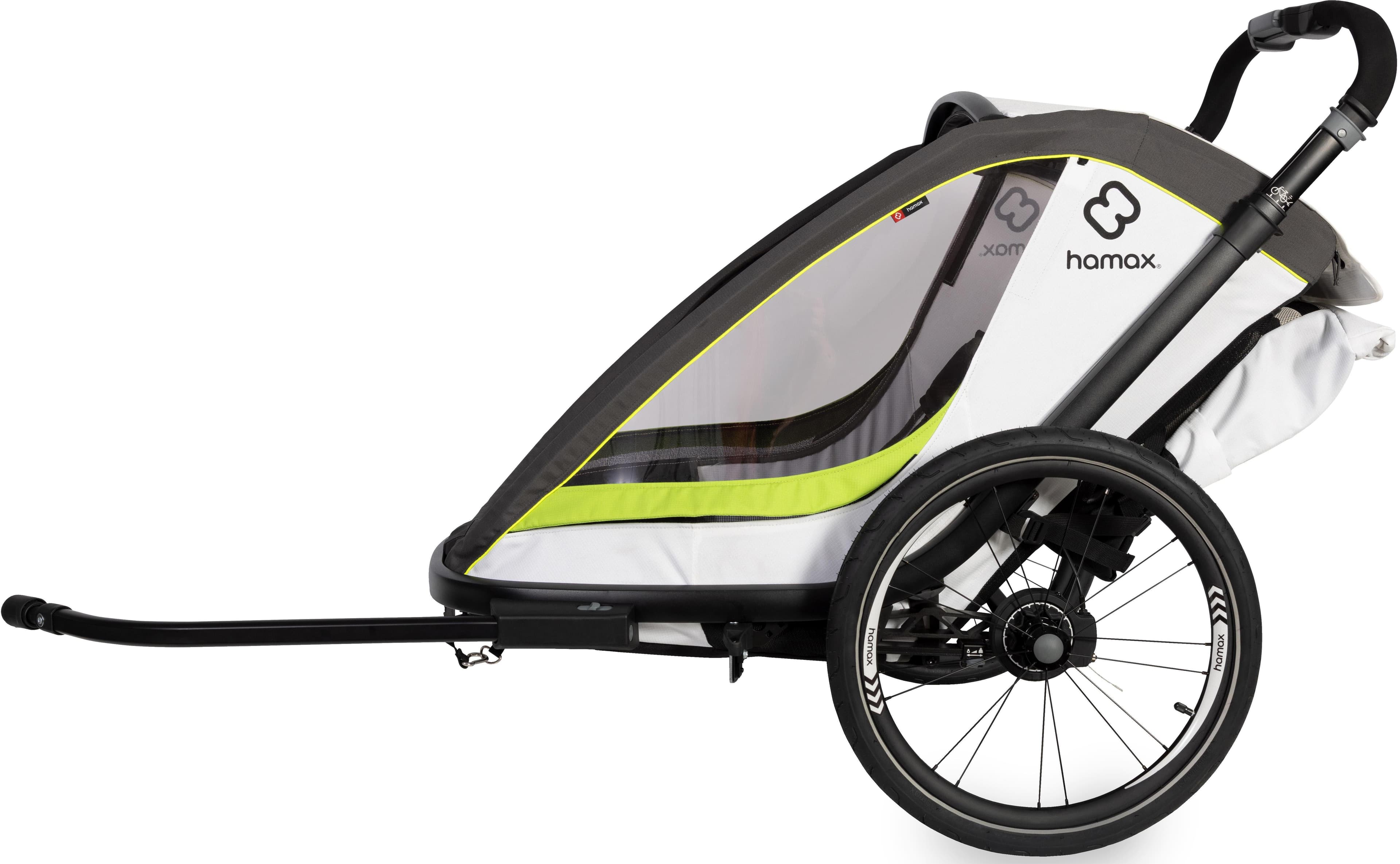 Hamax Breeze Child Bike Trailer, White/Green
