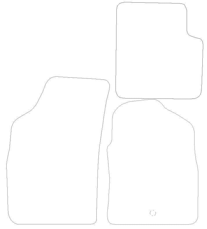 Fiat 500 Graphite - Luxury Mats 1 Clips (SS7118)