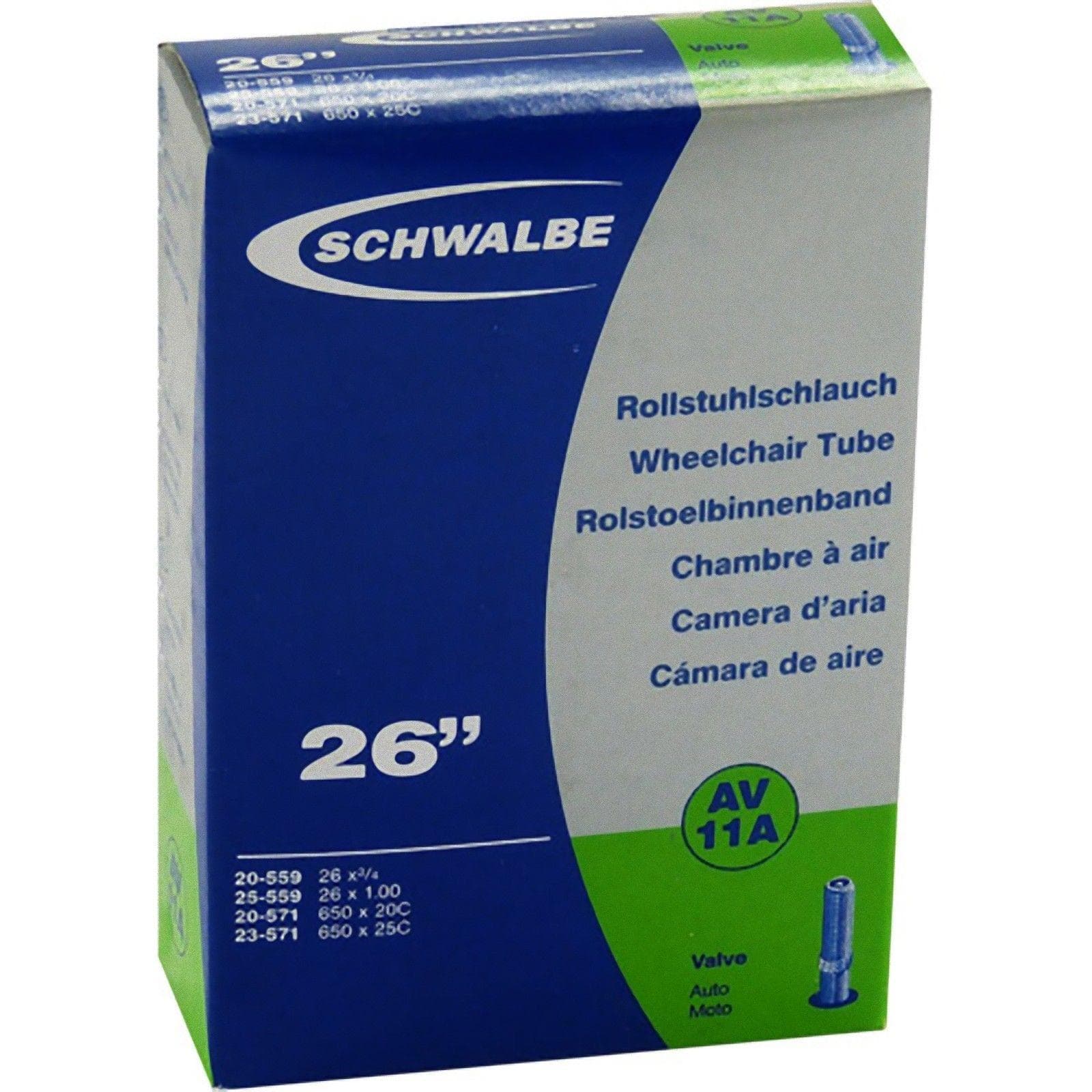Schwalbe Bike Inner Tube, 26 inch x 0.75 inch (AV11A)