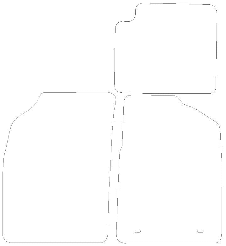 Ford Ka Graphite - Luxury Mats 2 Clips (SS7139)