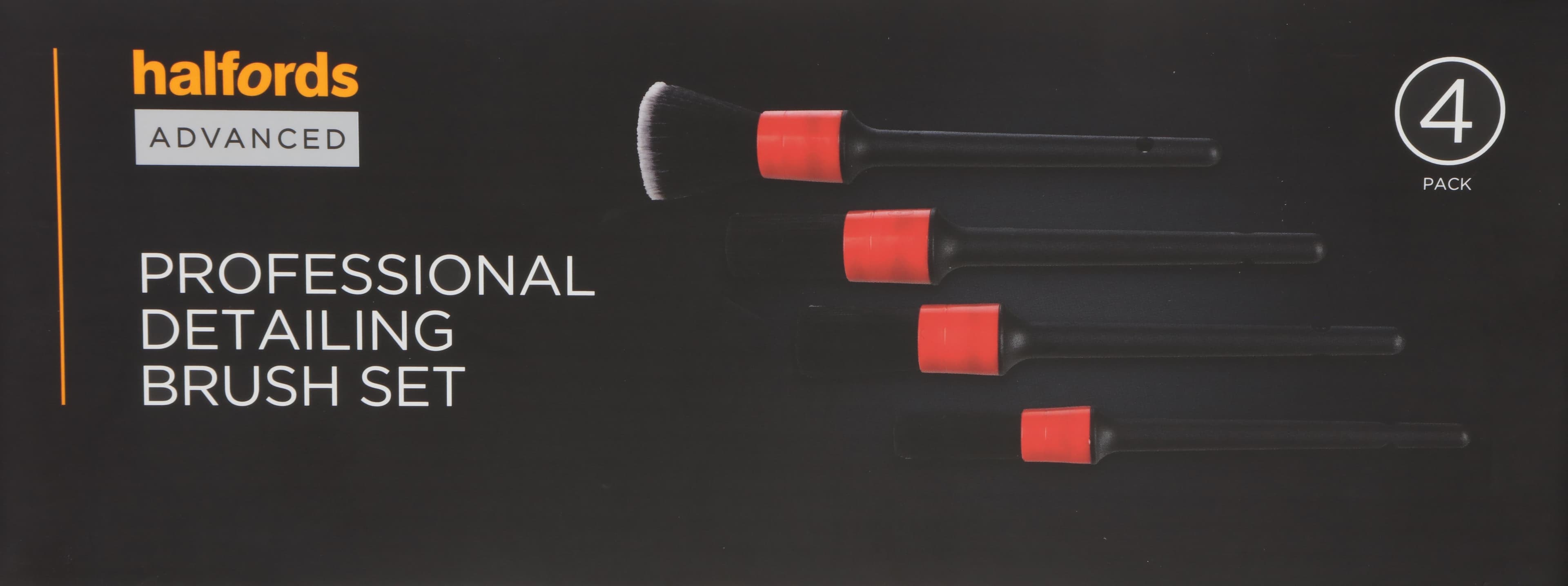 Halfords Advanced Detailing Brush set (4pk)