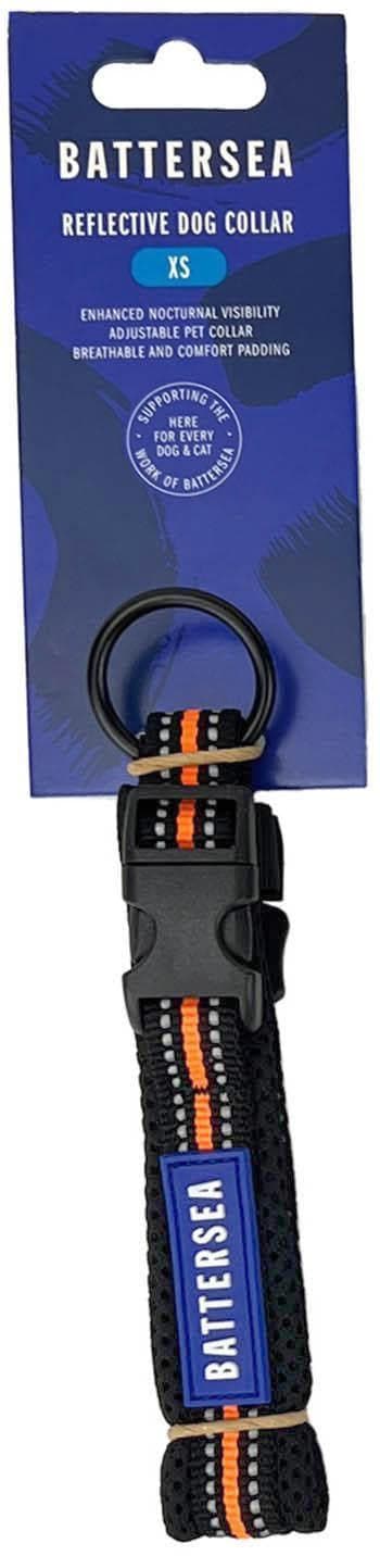 Battersea Reflective Dog Collar Orange XS