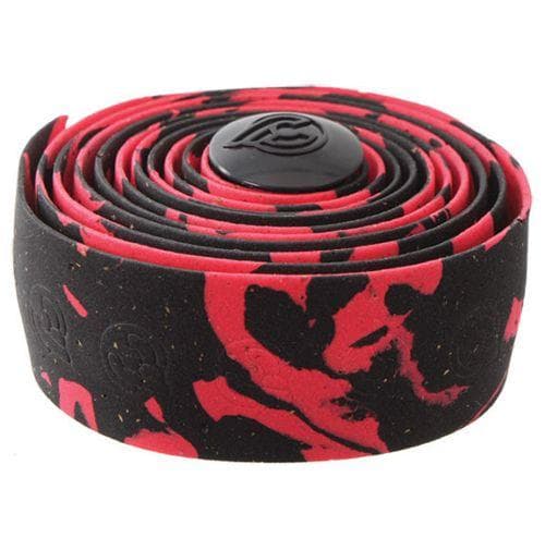 Cinelli Macro Splash Cork Handlebar Tape, Red/Blk