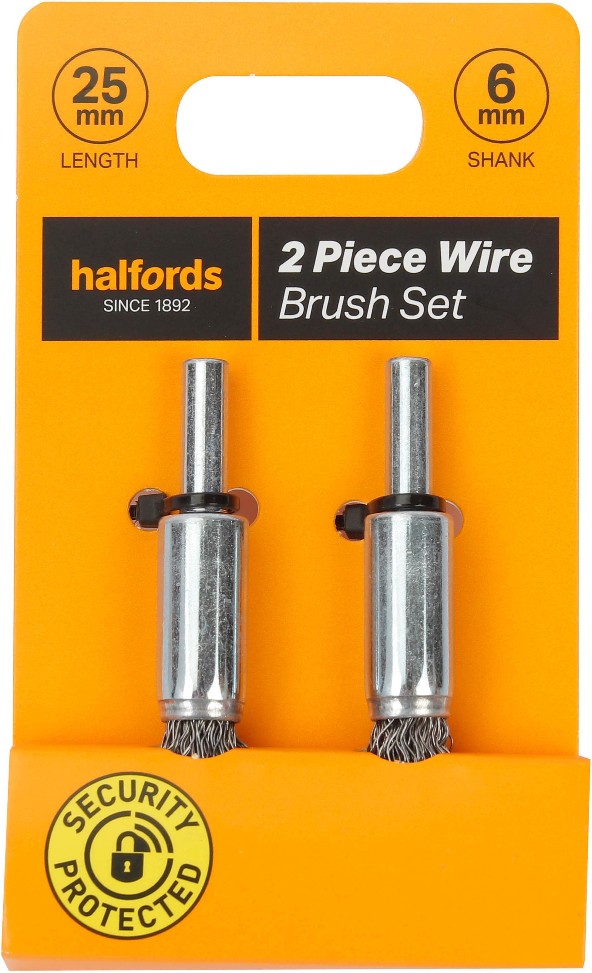 Halfords 2 piece wire brush set