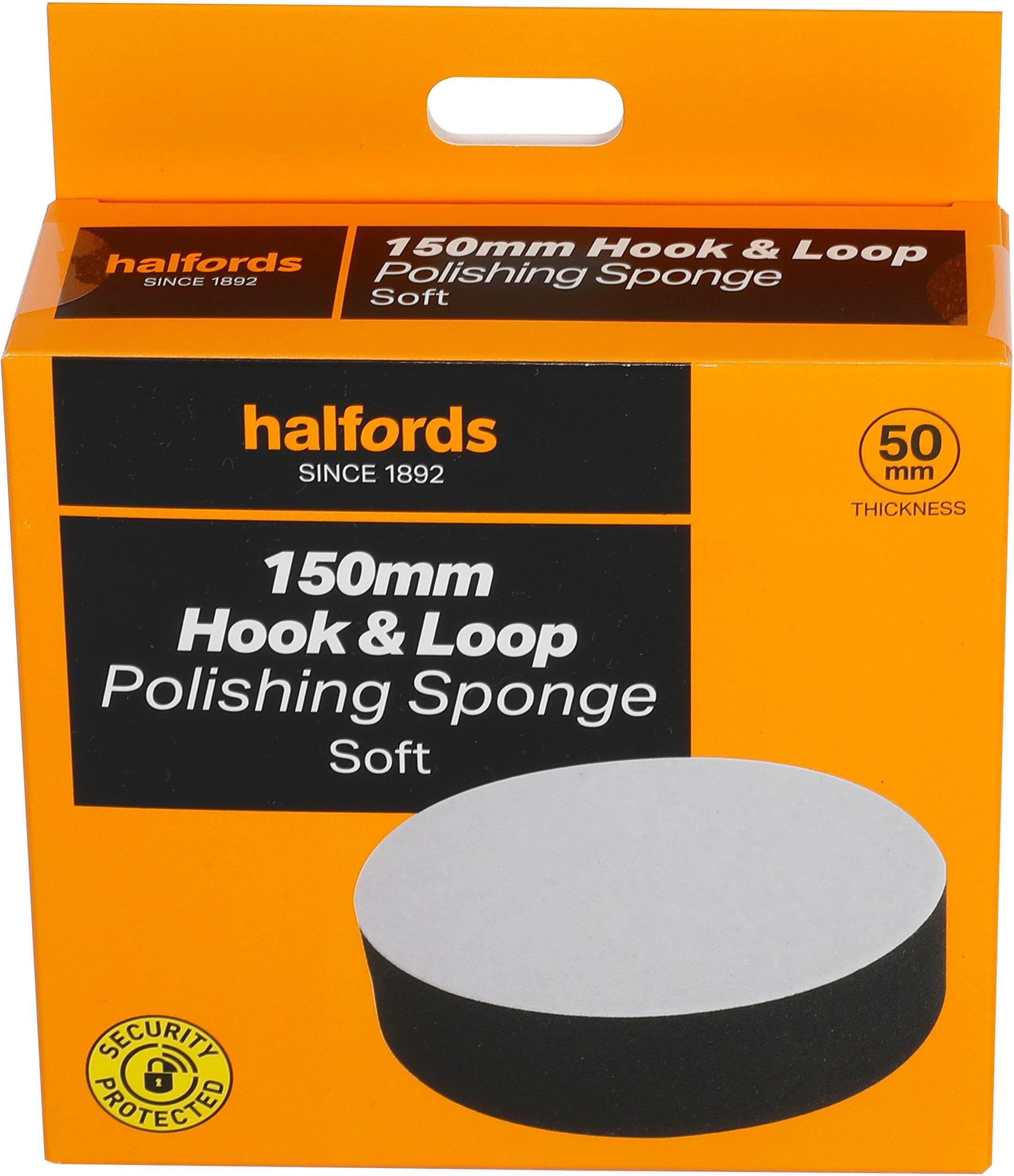 Halfords 150mm hook&loop polishing sponge soft