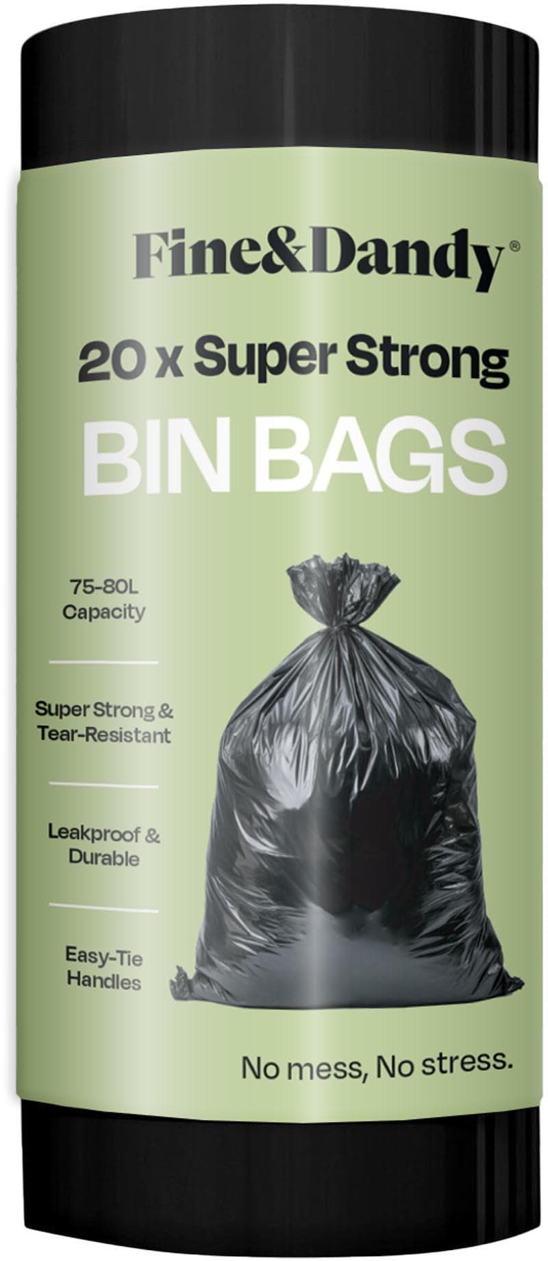 Fine & Dandy 30x 75-80L Bin Bags (Roll)