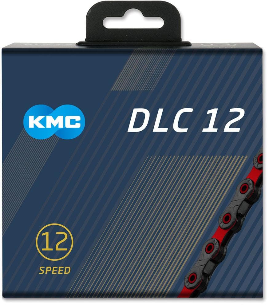 KMC X12SL DLC 12 Speed Chain 126L, Black/Red