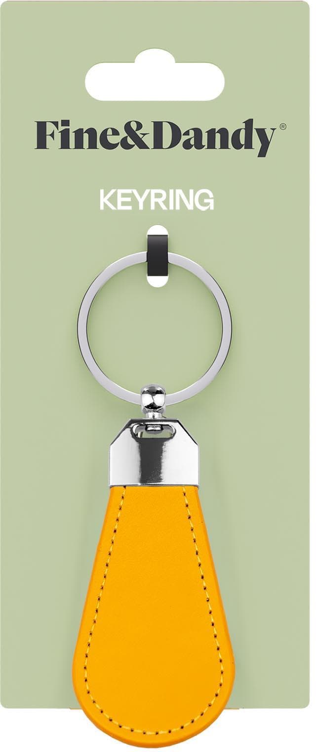 Fine & Dandy Leather Fob Brown Keyring