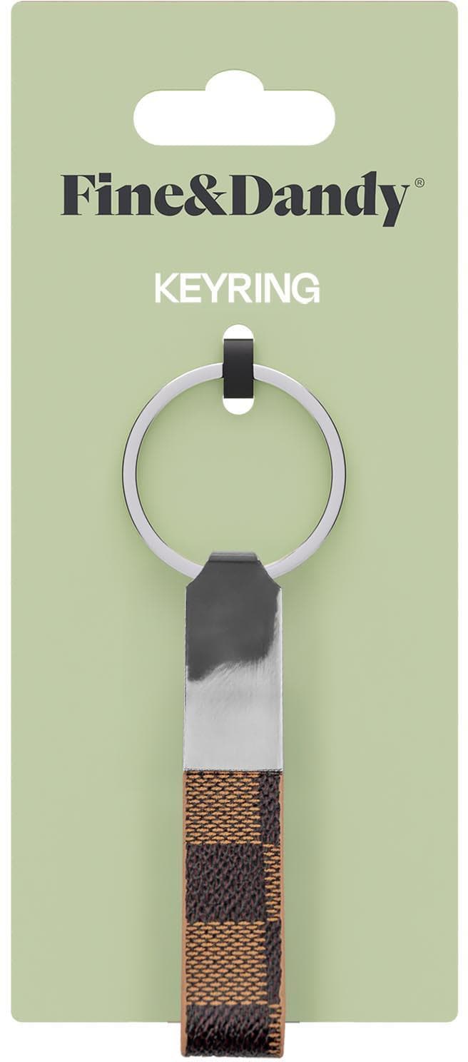Fine & Dandy Slim Fob Checker Brown