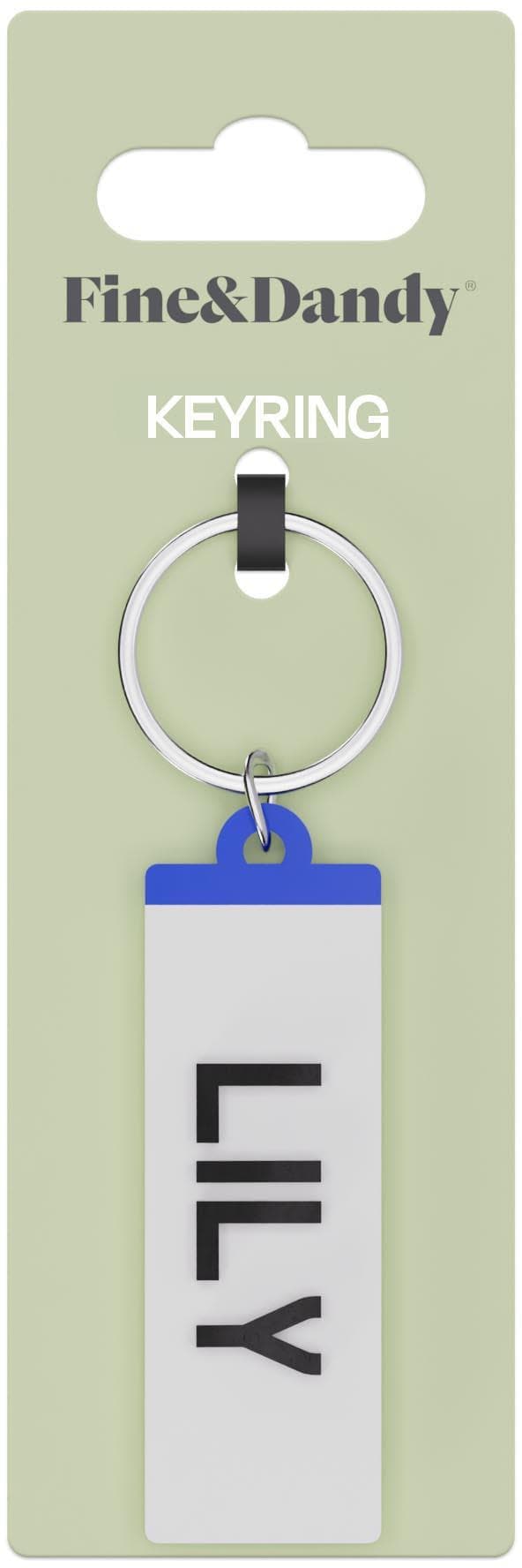 Fine and Dandy Lily Number Plate Keyring