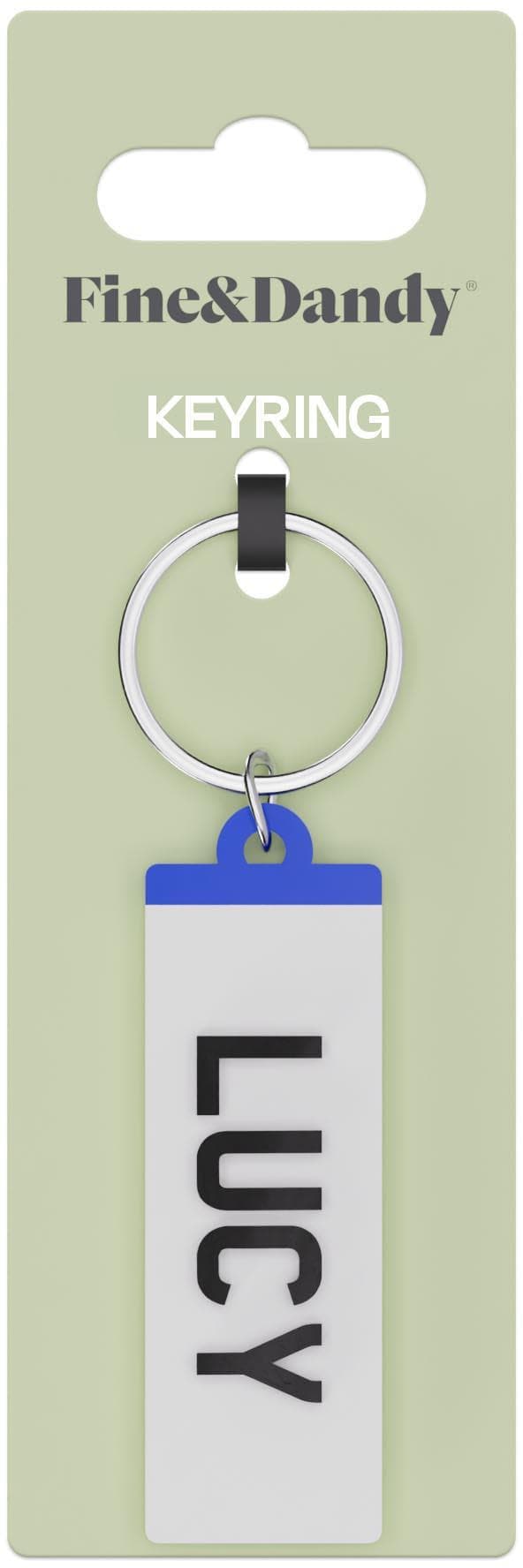 Fine and Dandy Lucy Number Plate Keyring