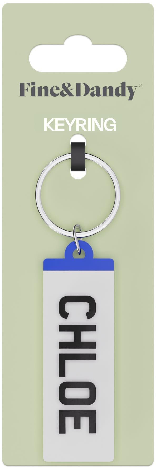 Fine and Dandy Chloe Number Plate Keyring