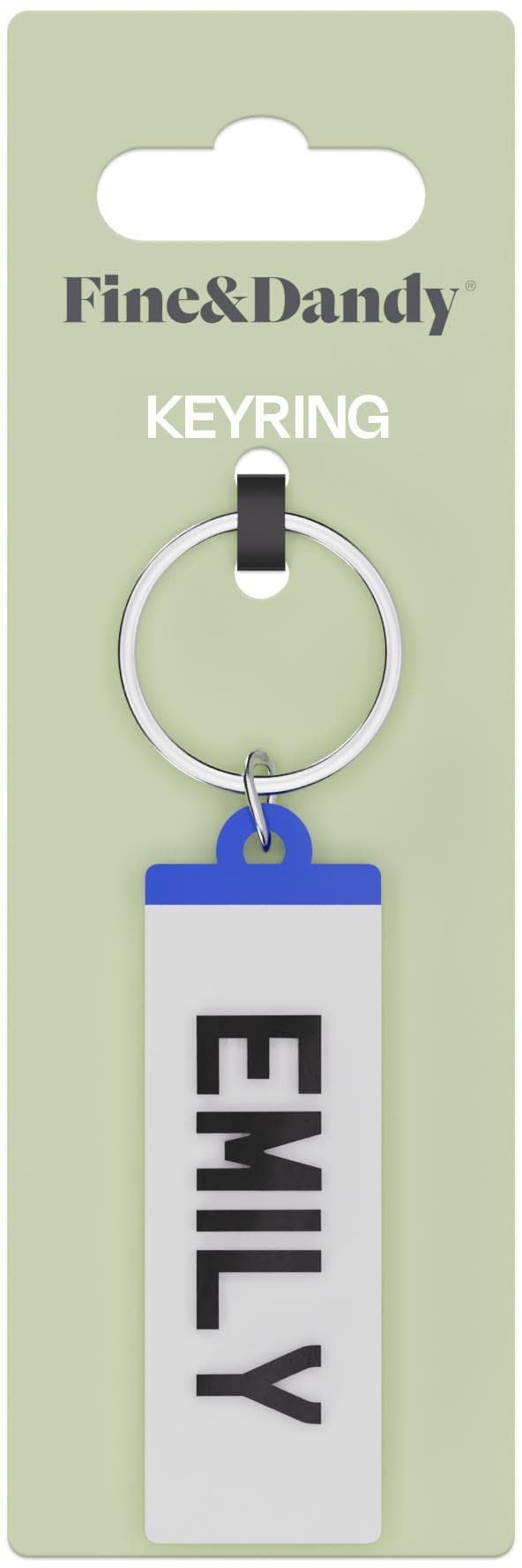 Fine and Dandy Emily Number Plate Keyring