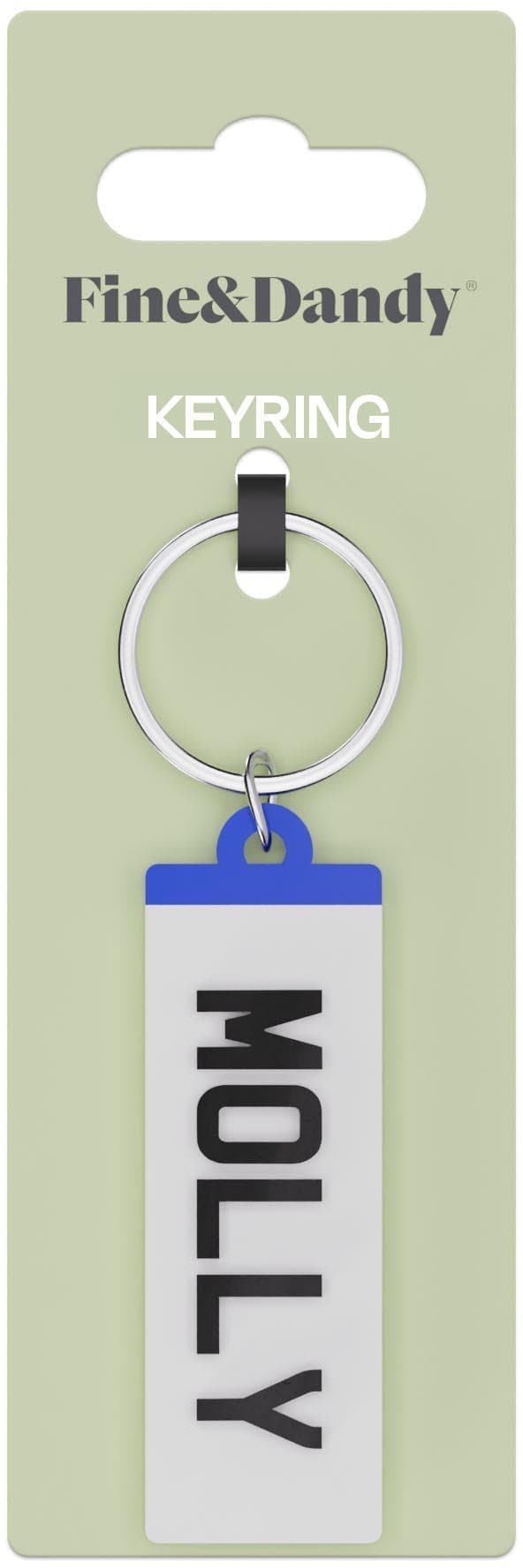 Fine and Dandy Molly Number Plate Keyring