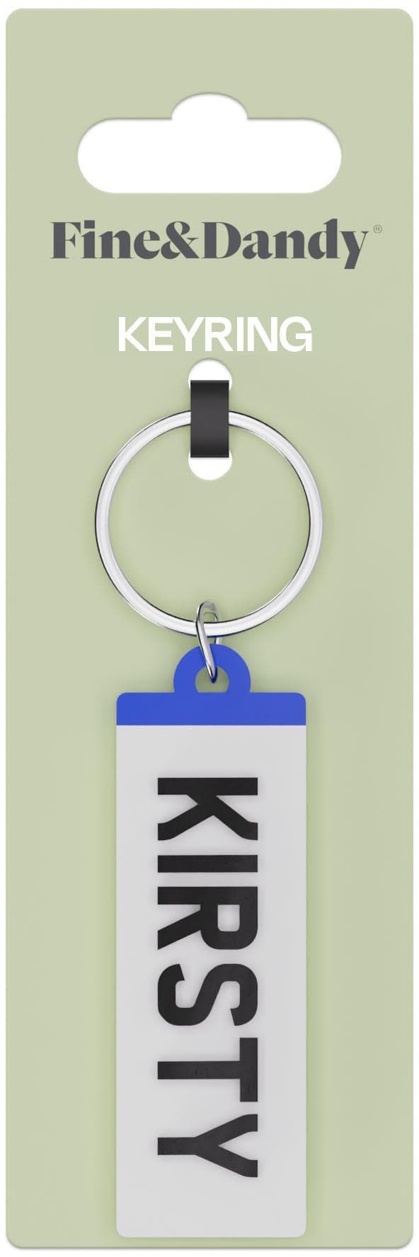 Fine and Dandy Kirsty Number Plate Keyring