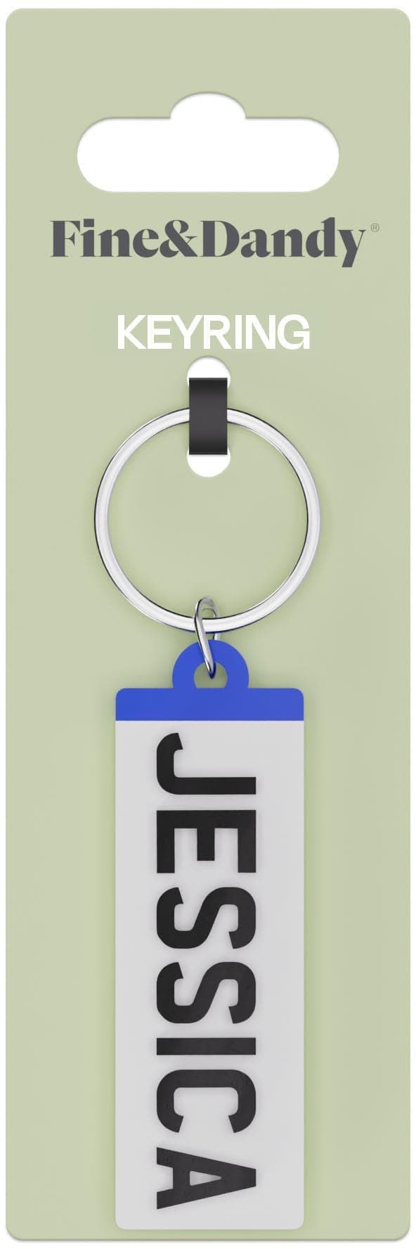 Fine and Dandy Jessica Number Plate Keyring