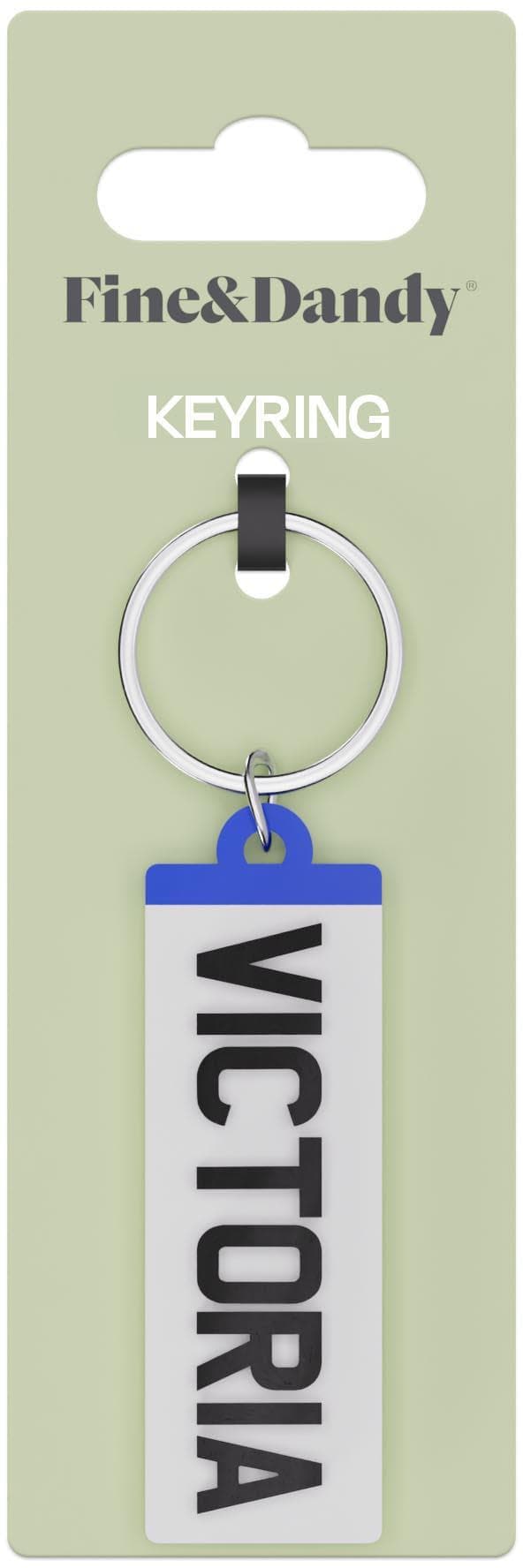 Fine and Dandy Victoria Number Plate Keyring