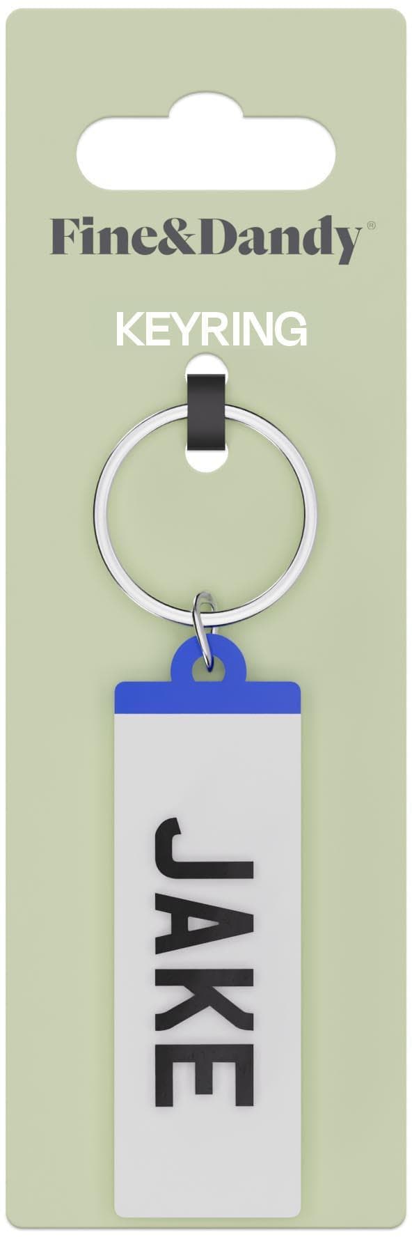 Fine and Dandy Jake Number Plate Keyring