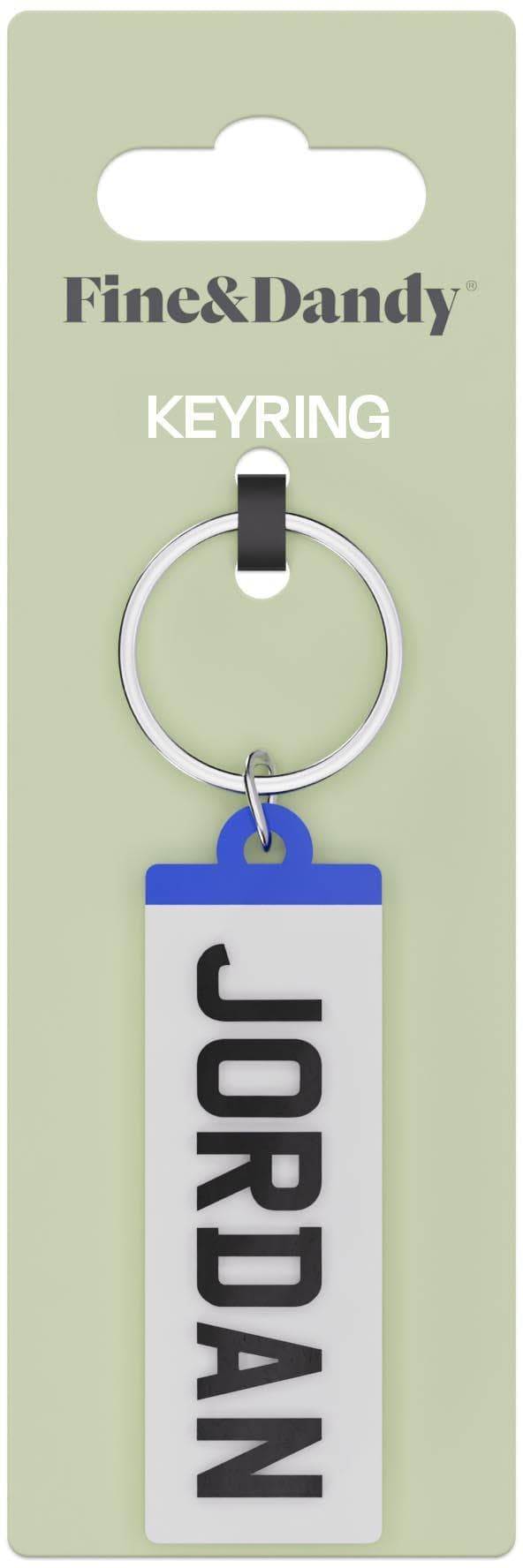Fine and Dandy Jordan Number Plate Keyring
