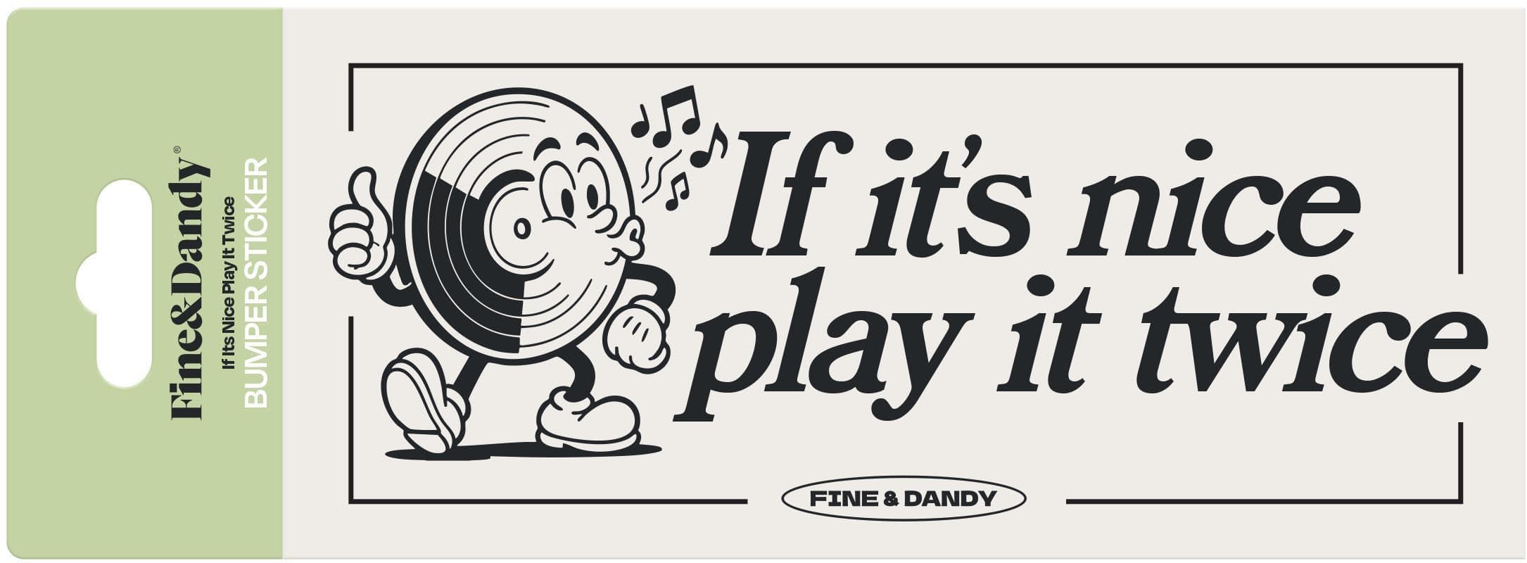 Play It Twice Bumper Sticker