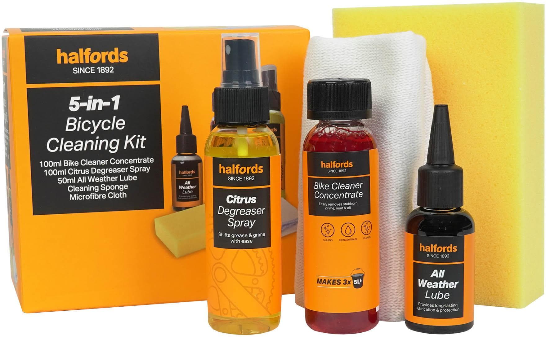 Halfords 5-in-1 Bicycle Cleaning Kit