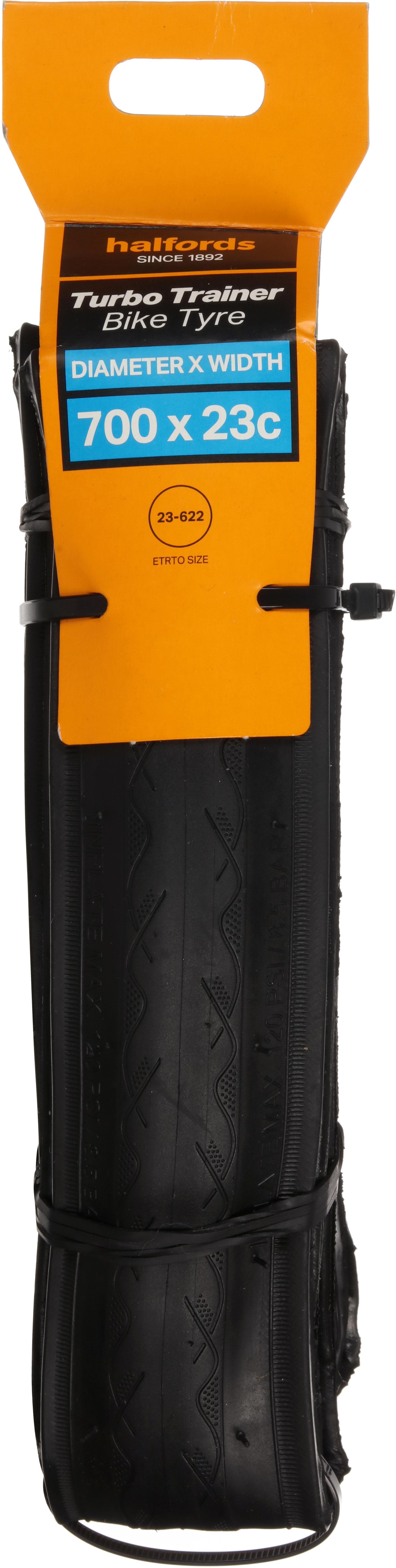 Halfords Essentials Turbo Trainer Tyre 700c x 23c