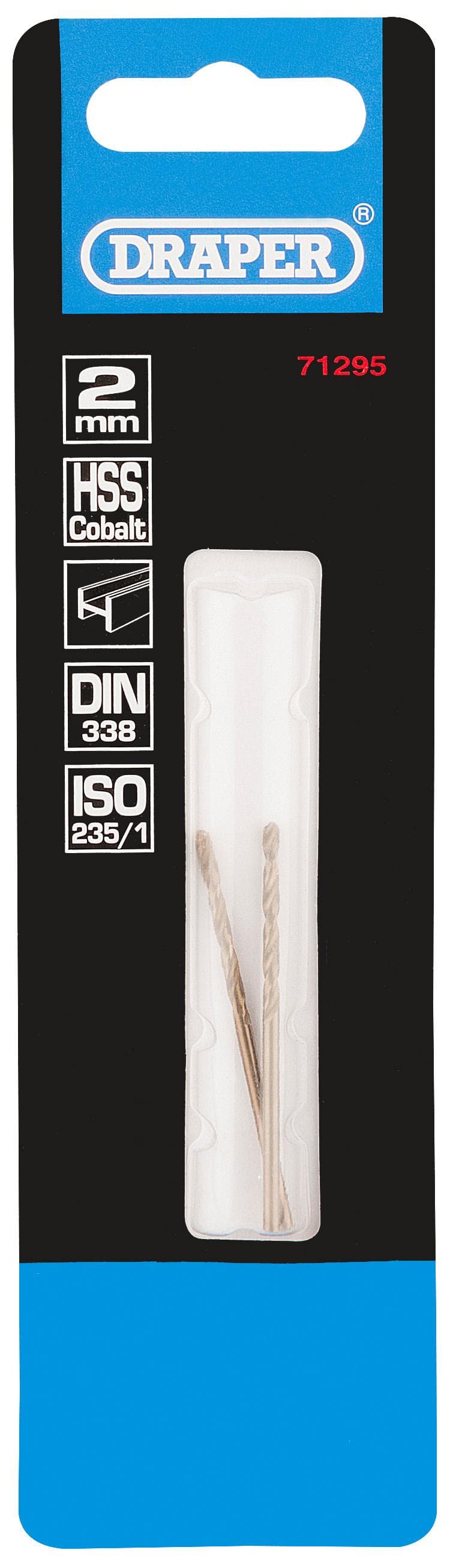 Draper 2 Piece 2mm HSS Cobalt Drill Bit