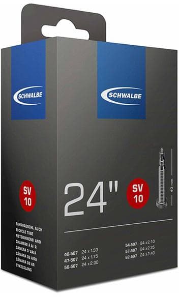 Schwalbe Bike Inner Tube, 24 inch x 1.5 - 2.5 inch (SV10)
