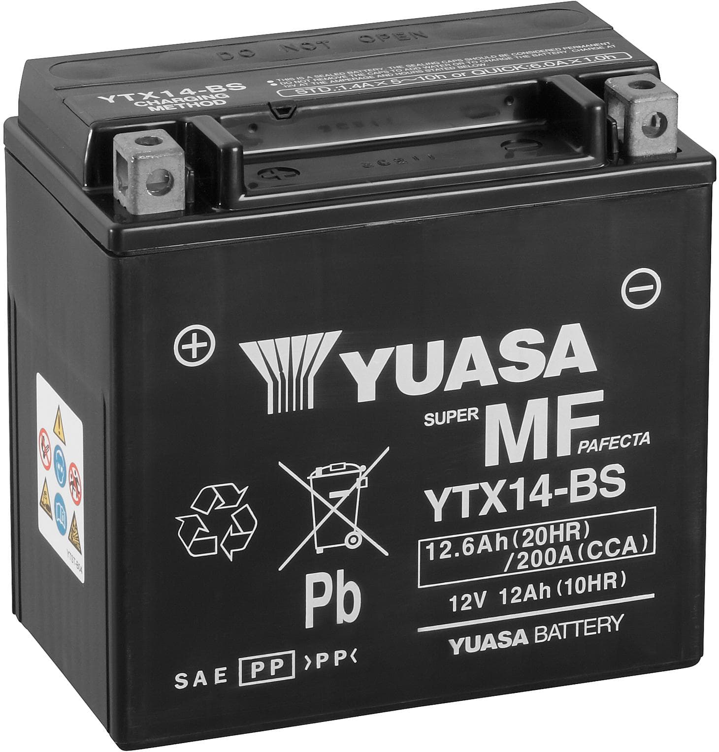Yuasa YTX14-BS Maintenance Free Motorcycle Battery