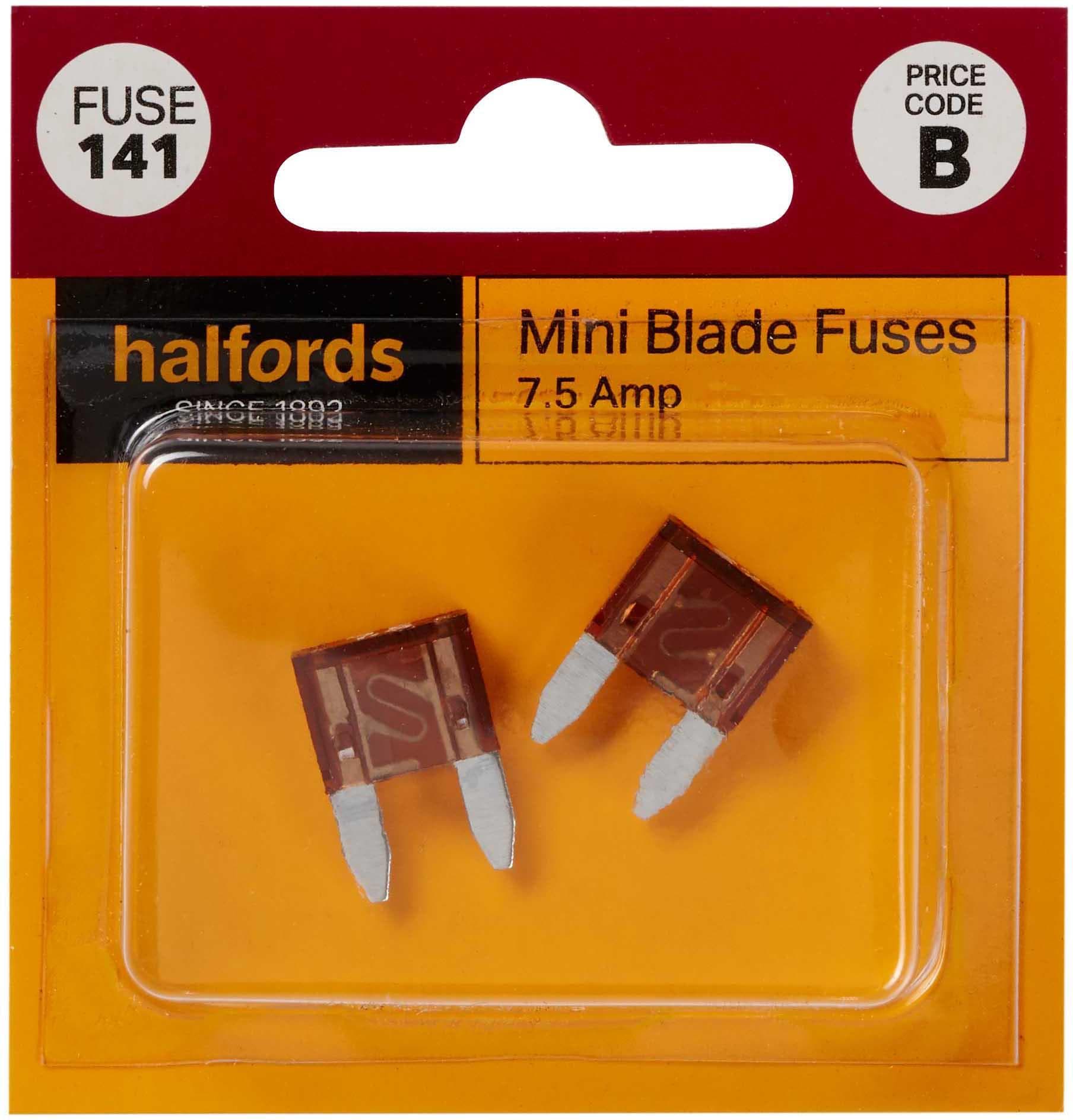 Halfords Mini Blade Fuses 7.5 Amp (FUSE141)
