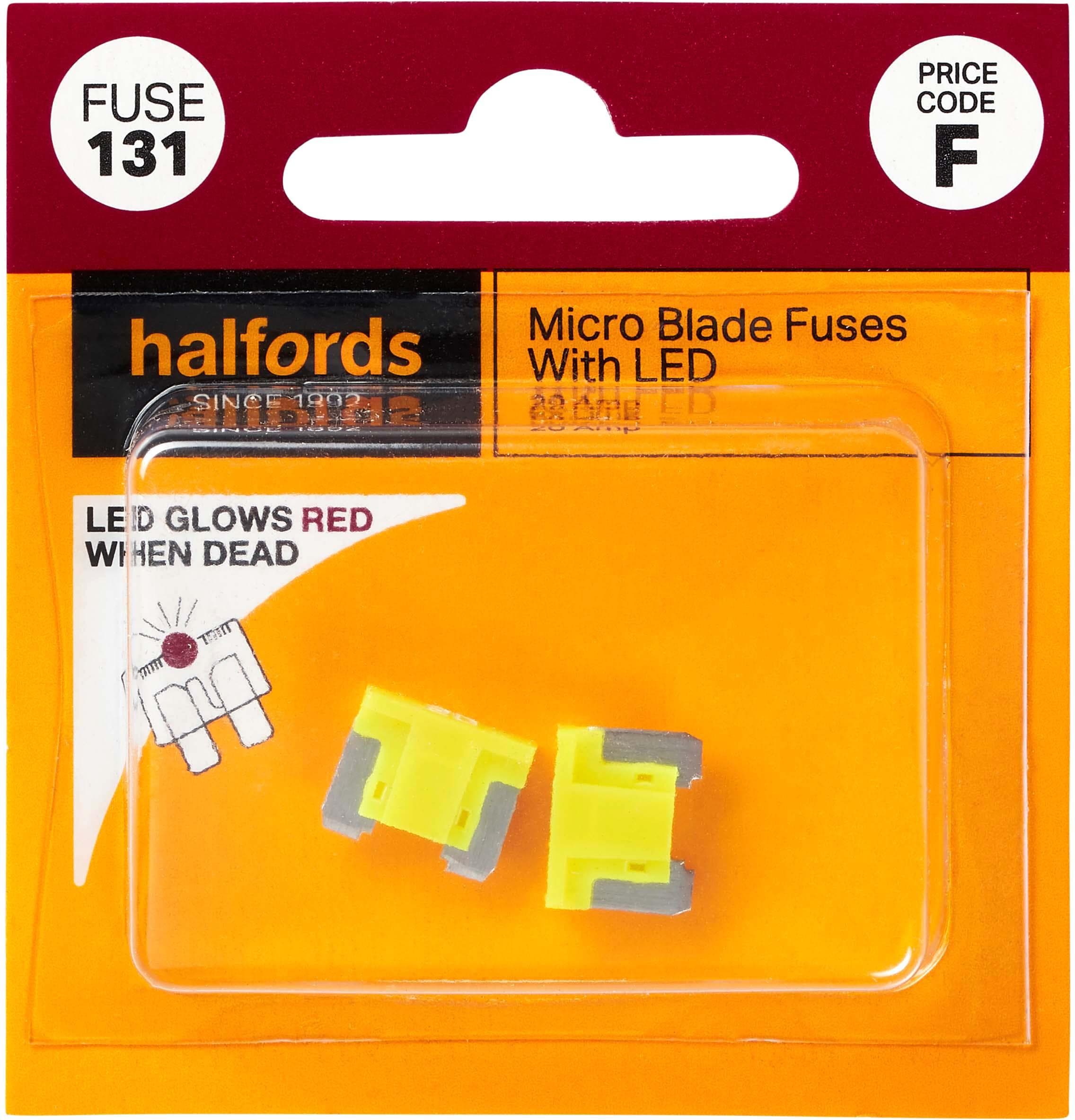 Halfords LED Micro Blade Fuses 30 Amp (FUSE131)