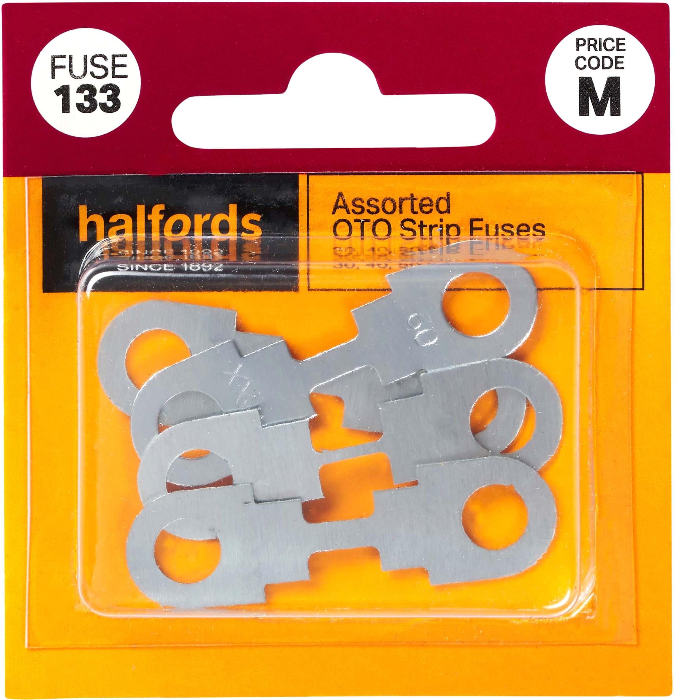 Halfords Assorted OTO Strip Fuses 30>60 Amp (FUSE133)