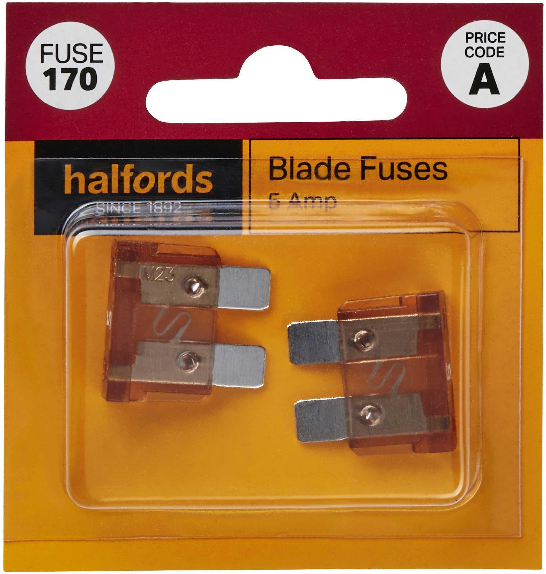 Halfords Blade Fuses 5 Amp (FUSE170)