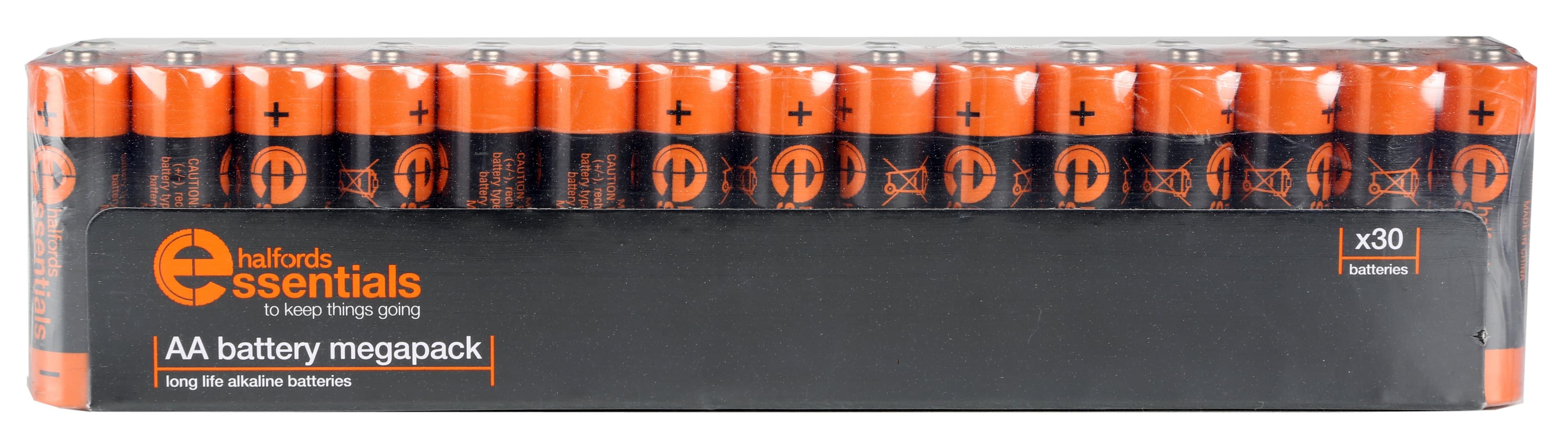 Halfords Essential Batteries AA x30