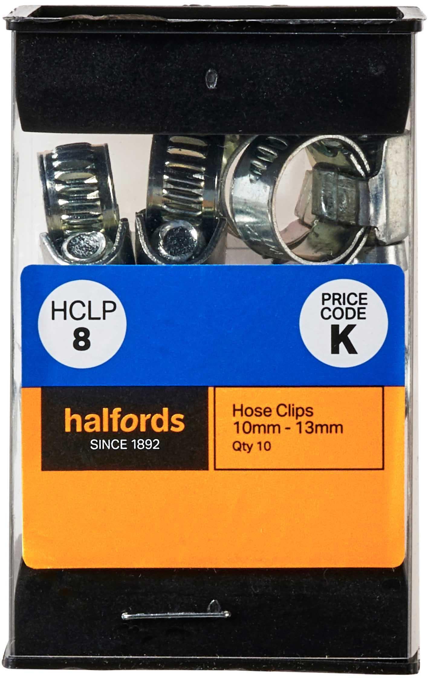 Halfords Hose Clips 8-12mm (HCLP8) - 10 Pack