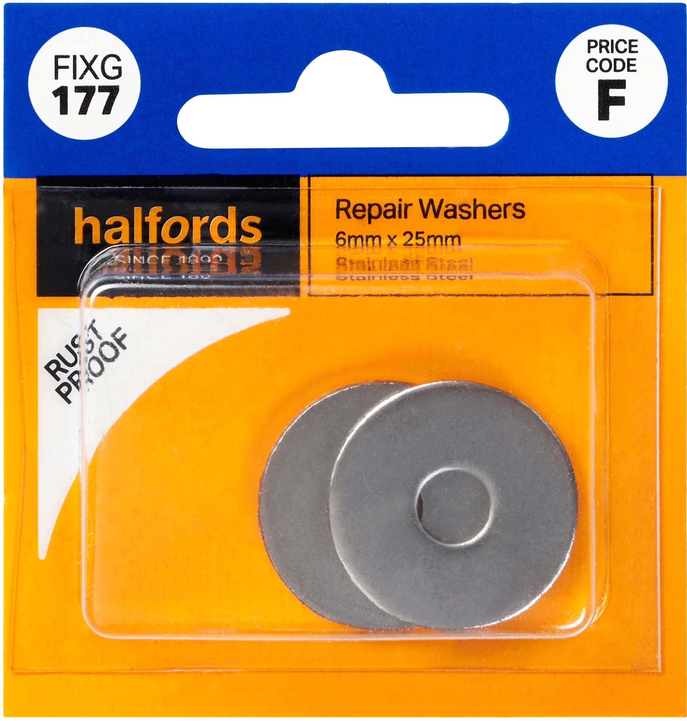 Halfords Repair Washers 6mmx25mm (FIXG178)