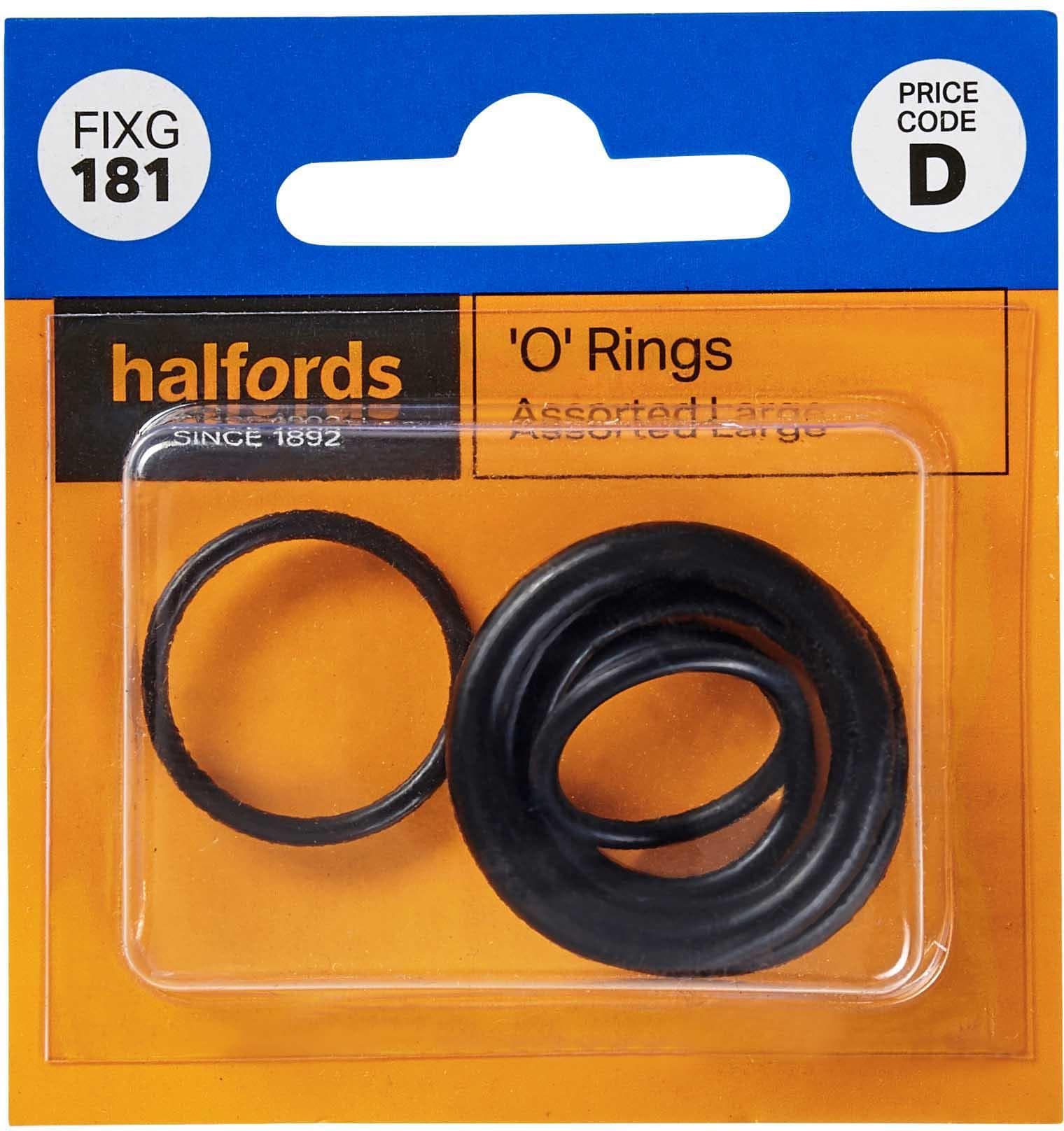 Halfords Assorted Large O-Rings (FIXG181)