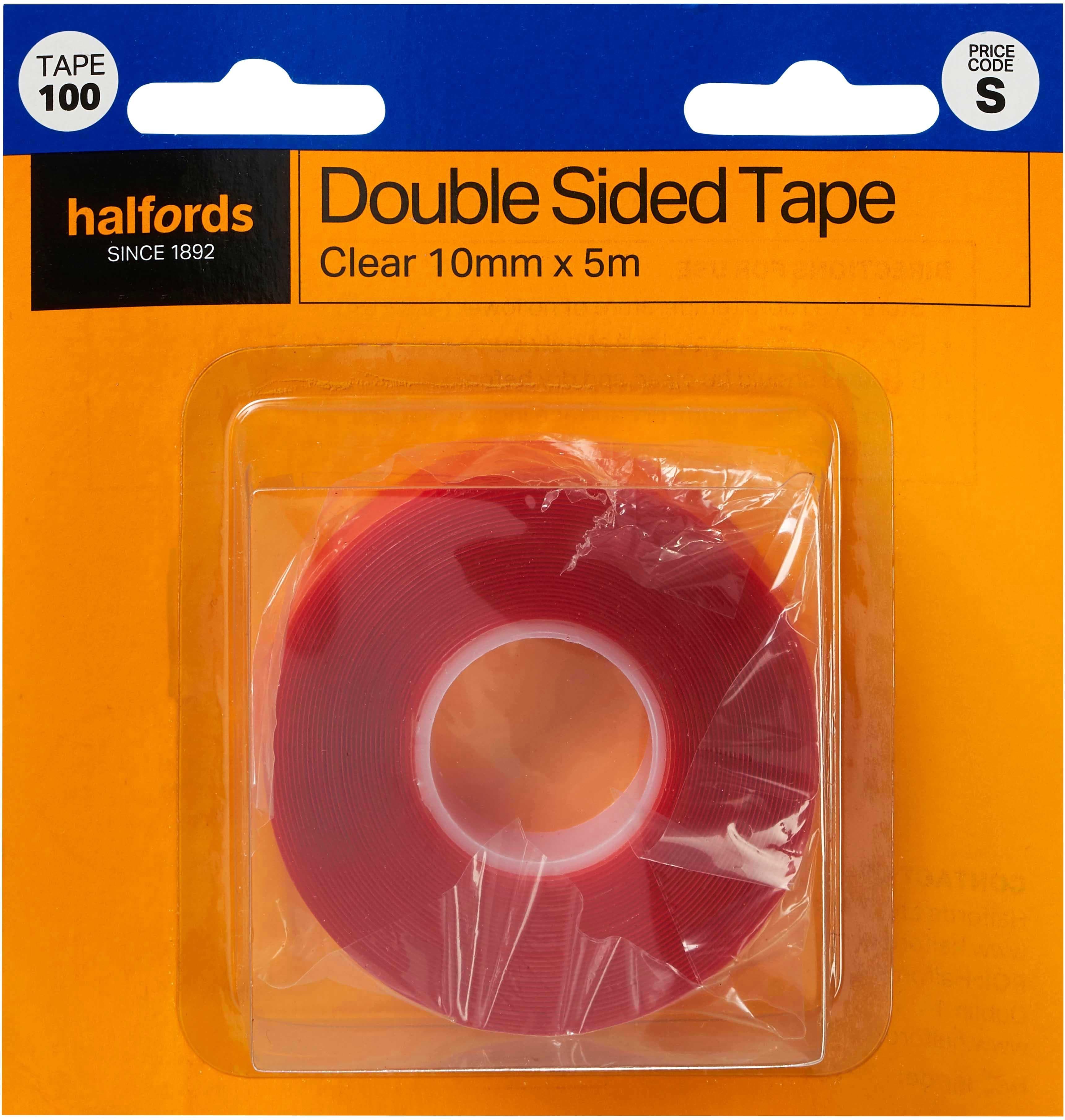 Halfords Clear Double Sided Tape (TAPE100)