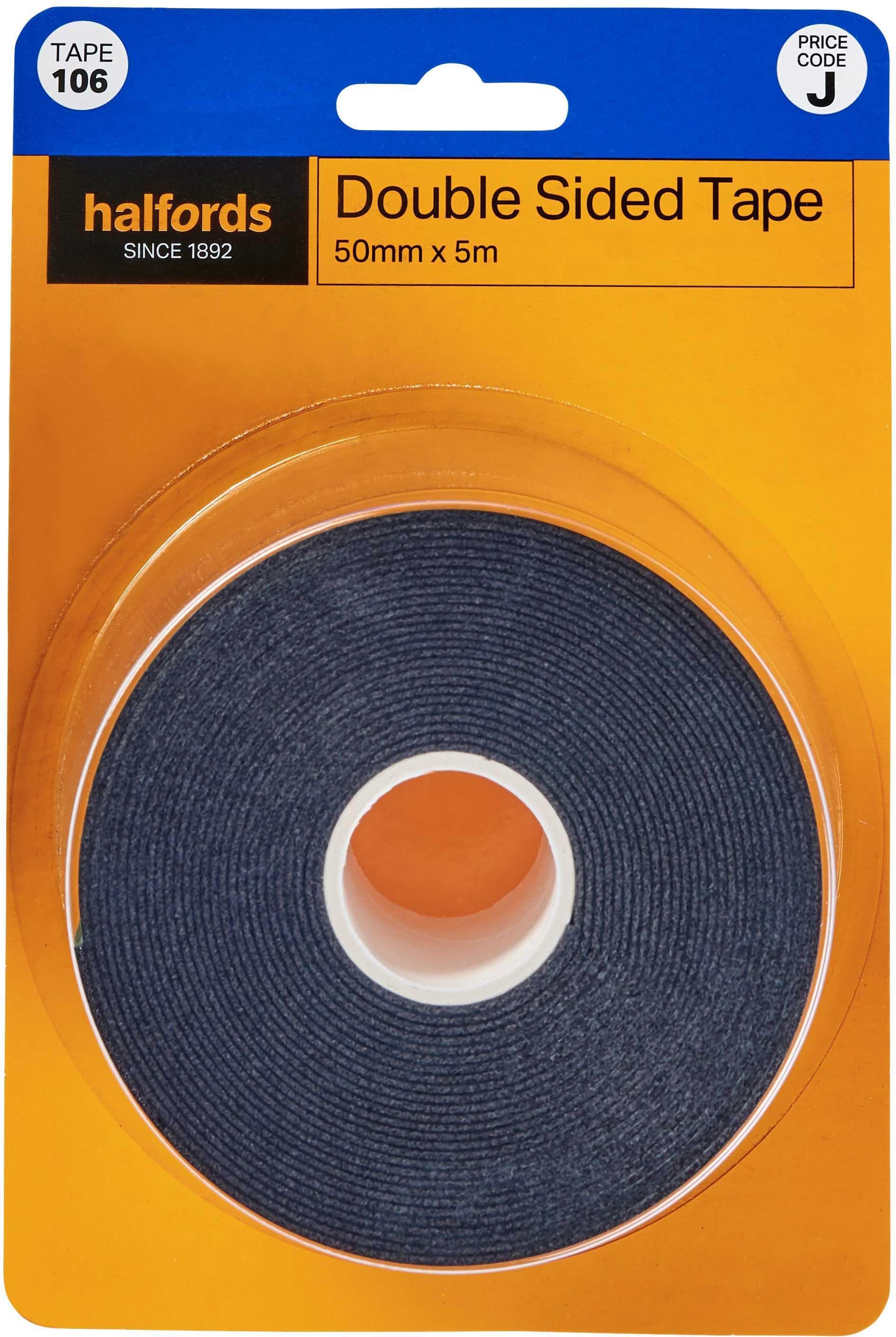 Halfords Double Sided Tape 50mm x 5m (TAPE106)