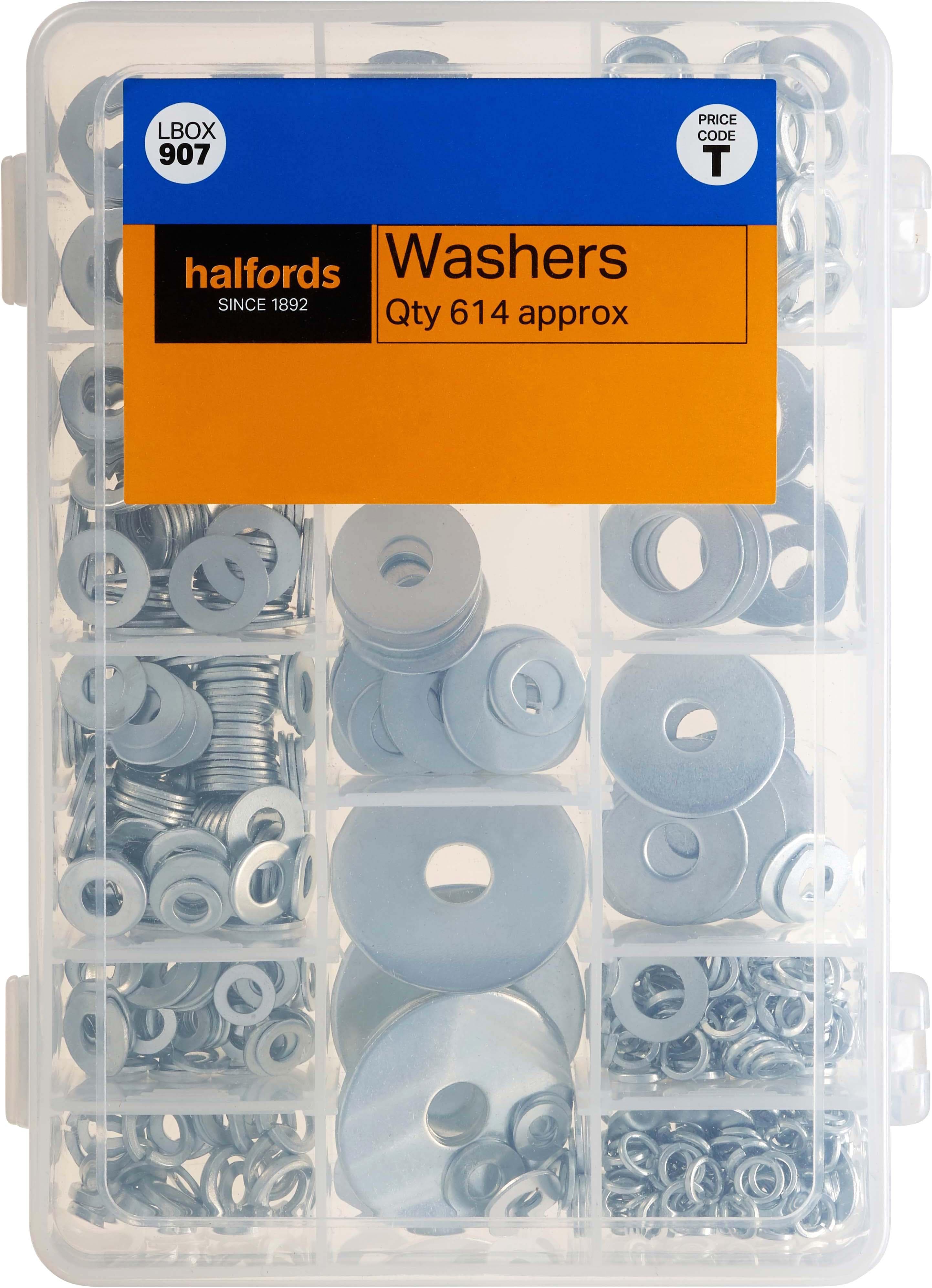 Halfords Assorted Washers (LBOX907)