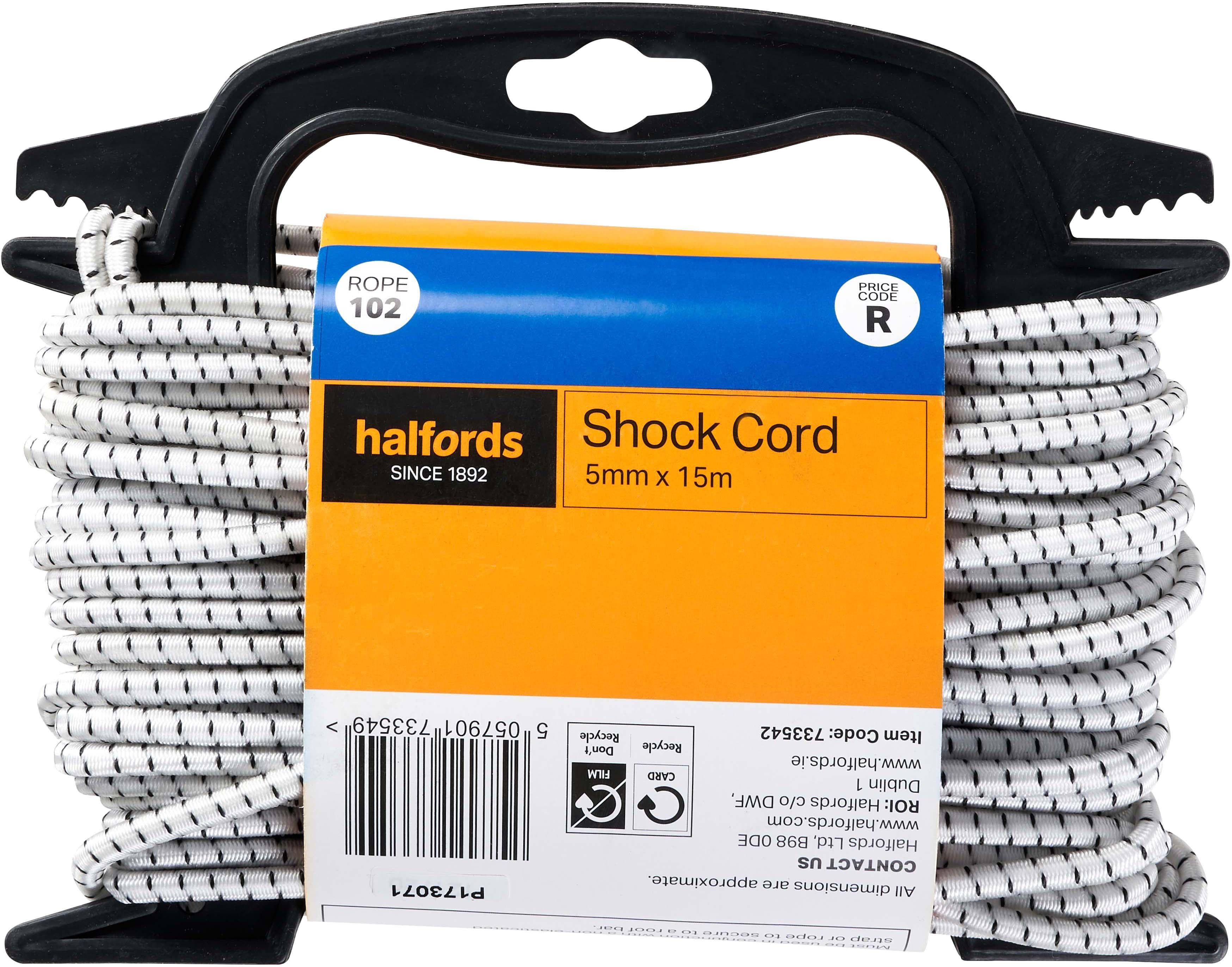 Halfords Elasticated Shock Cord Reel 5mm (ROPE102)
